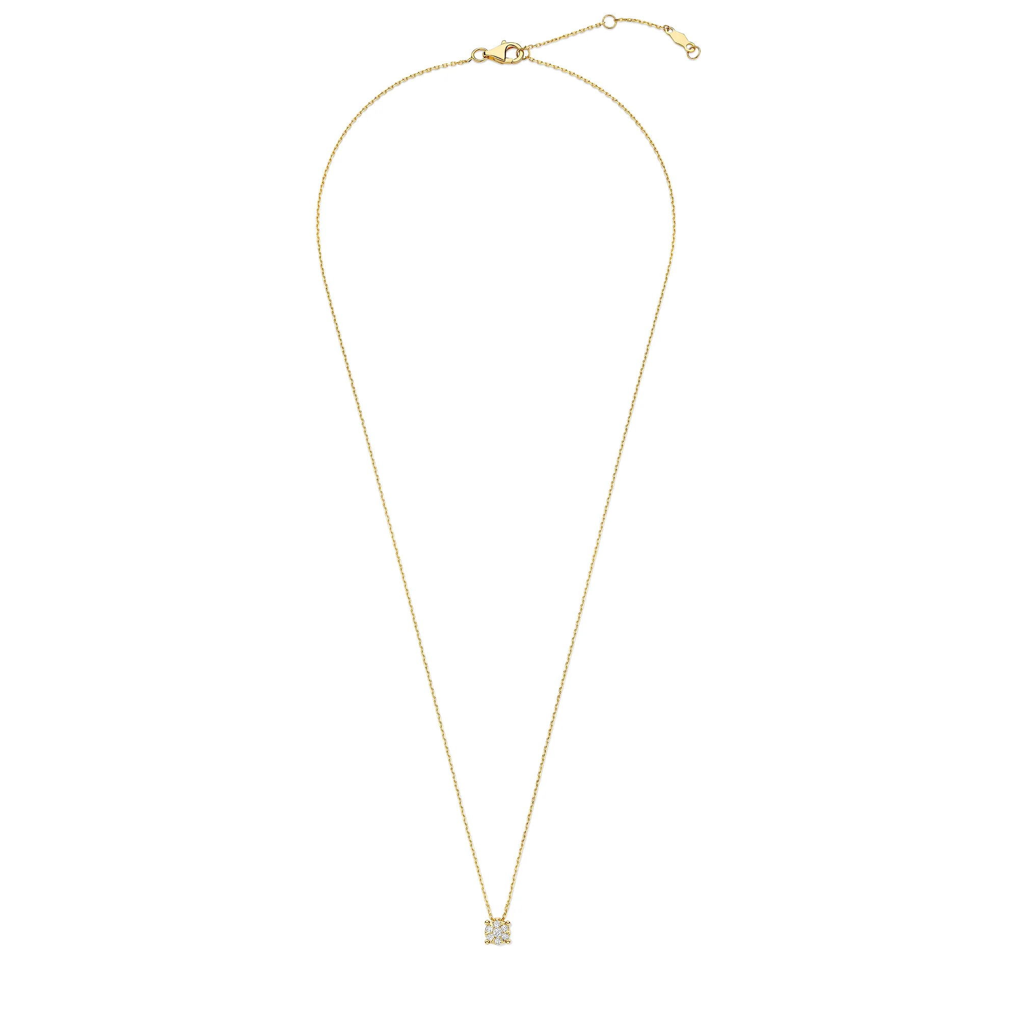 De la Paix Hanaé 14 karat gold necklace with diamond 0.08 carat - Image 7