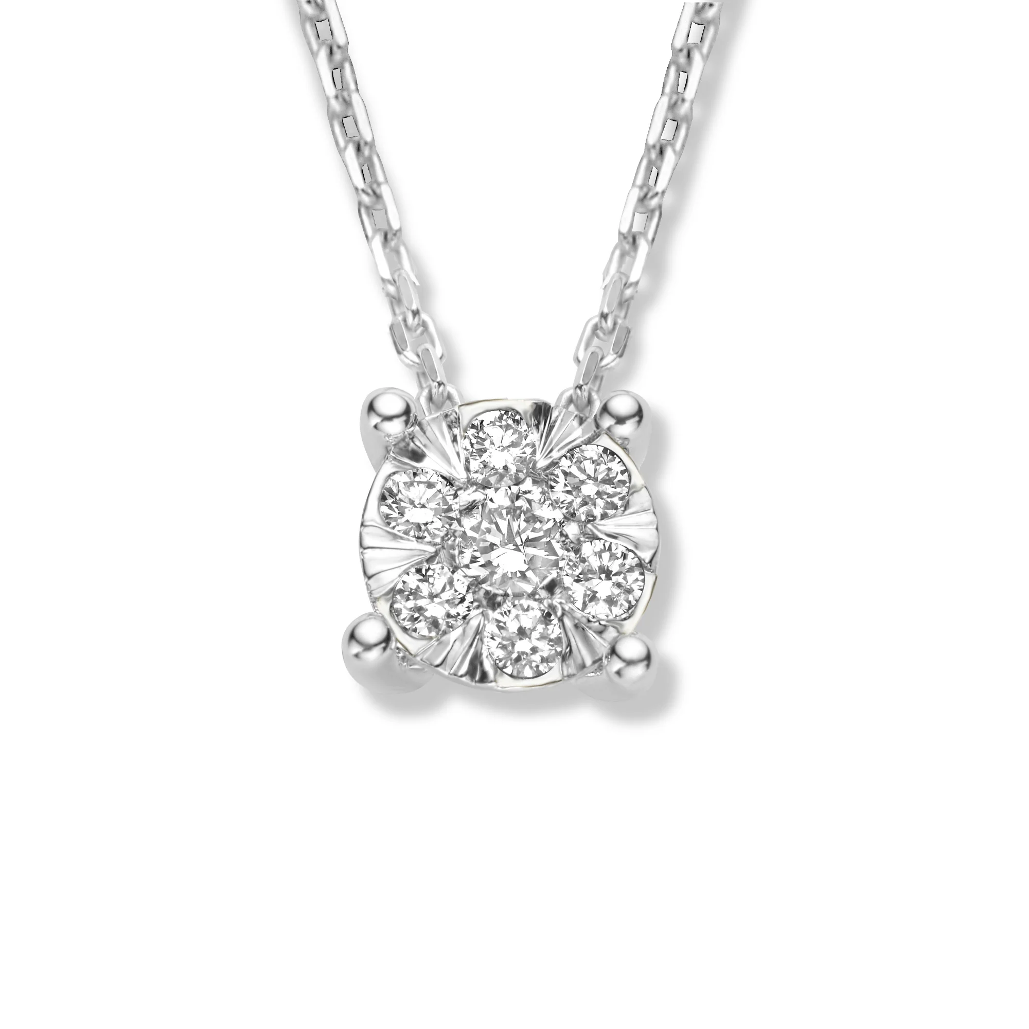 De la Paix Hanaé 14 karat white gold necklace with diamond 0.14 carat - Image 5