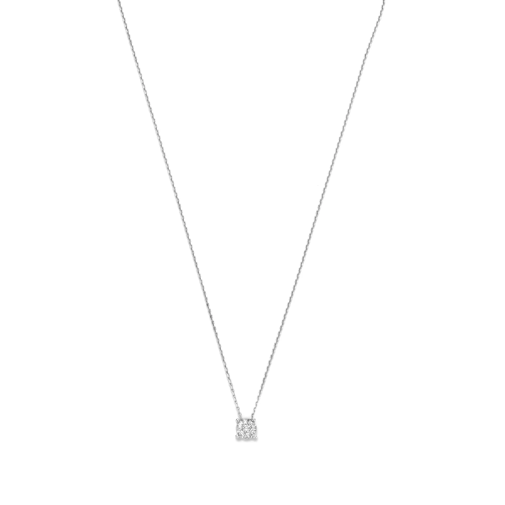 De la Paix Hanaé 14 karat white gold necklace with diamond 0.14 carat - Image 6