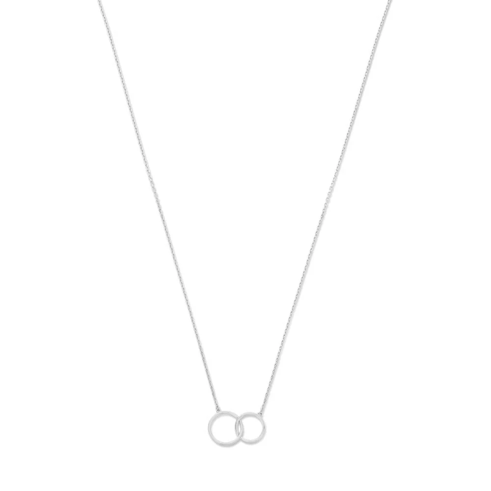 Saint Germain Loulou 14 karat white gold necklace with two rings - Image 5
