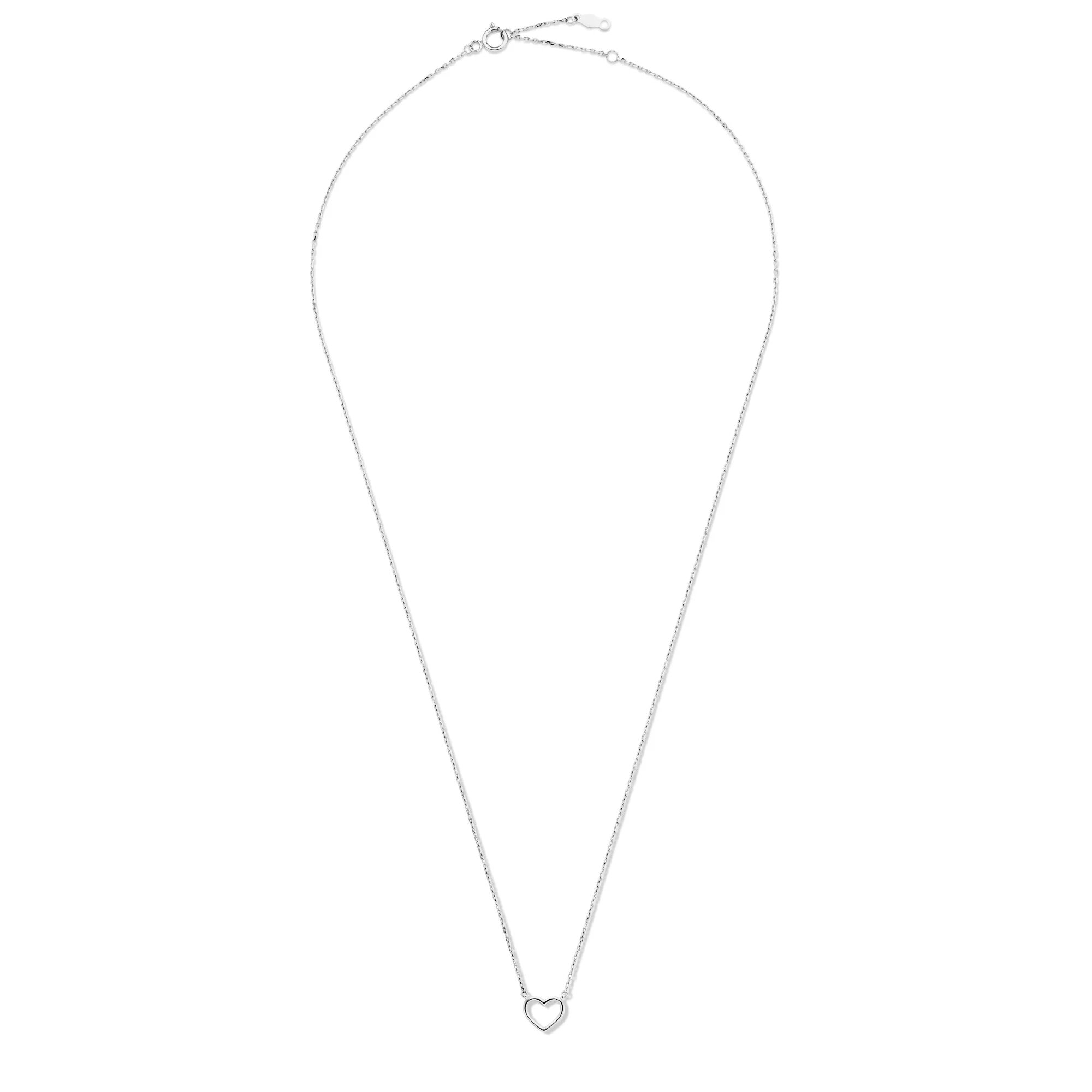 Saint Germain Amore 14 karat white gold necklace with heart - Image 6