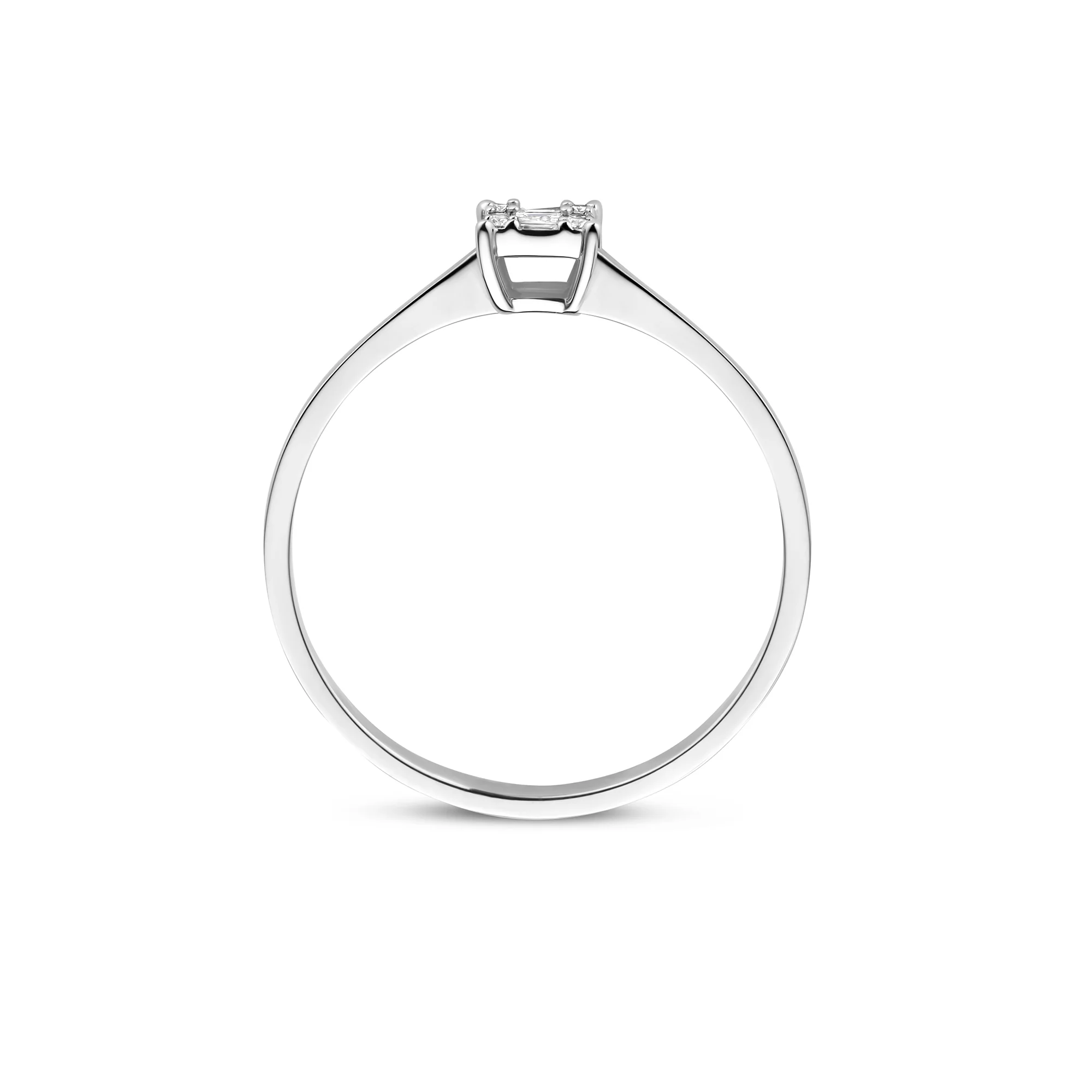 De la Paix Maxime 14 karat whitegold ring with diamond 0.13 carat - Image 8