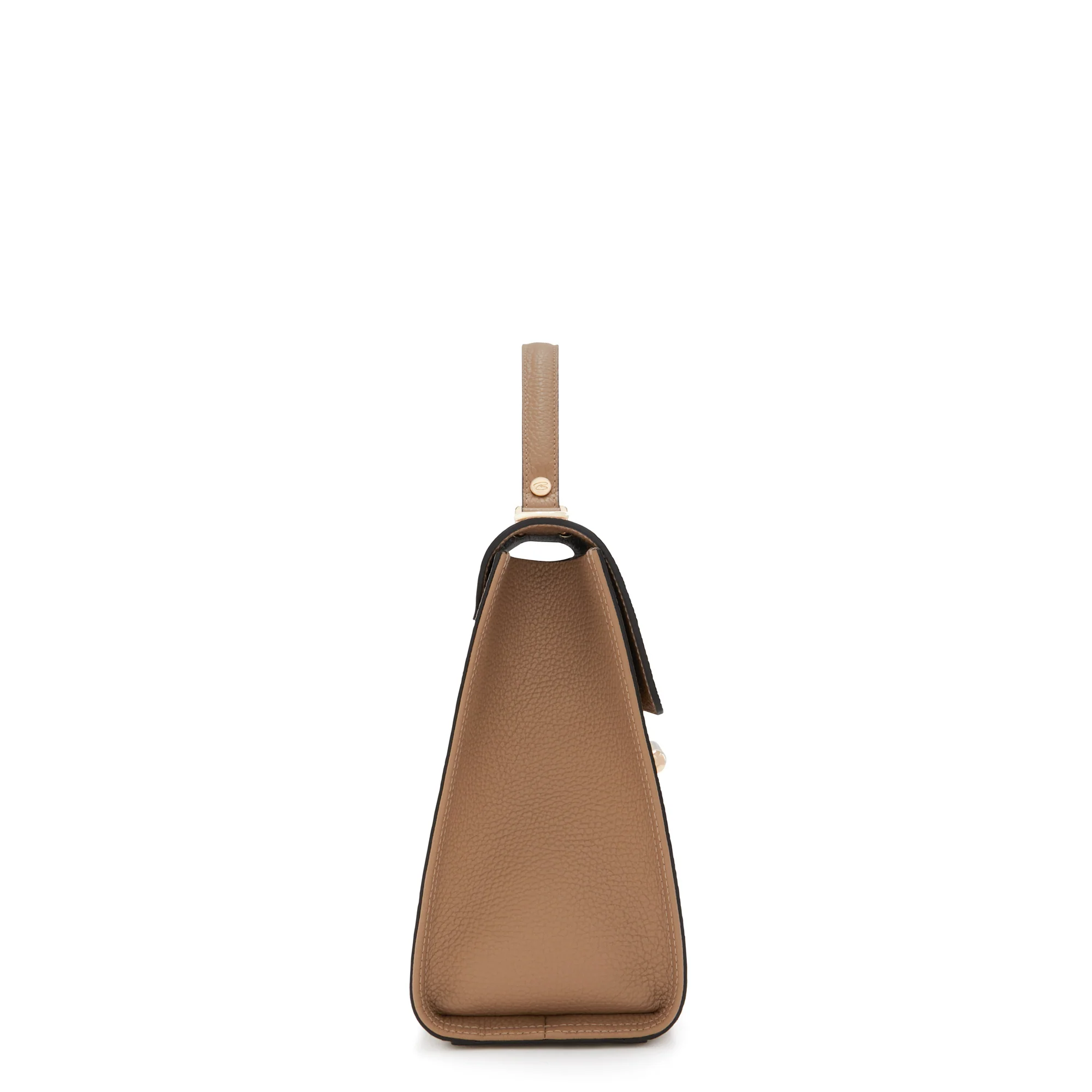 Femme Forte Simone Midi beige leather handbag calfskin leather - Image 5