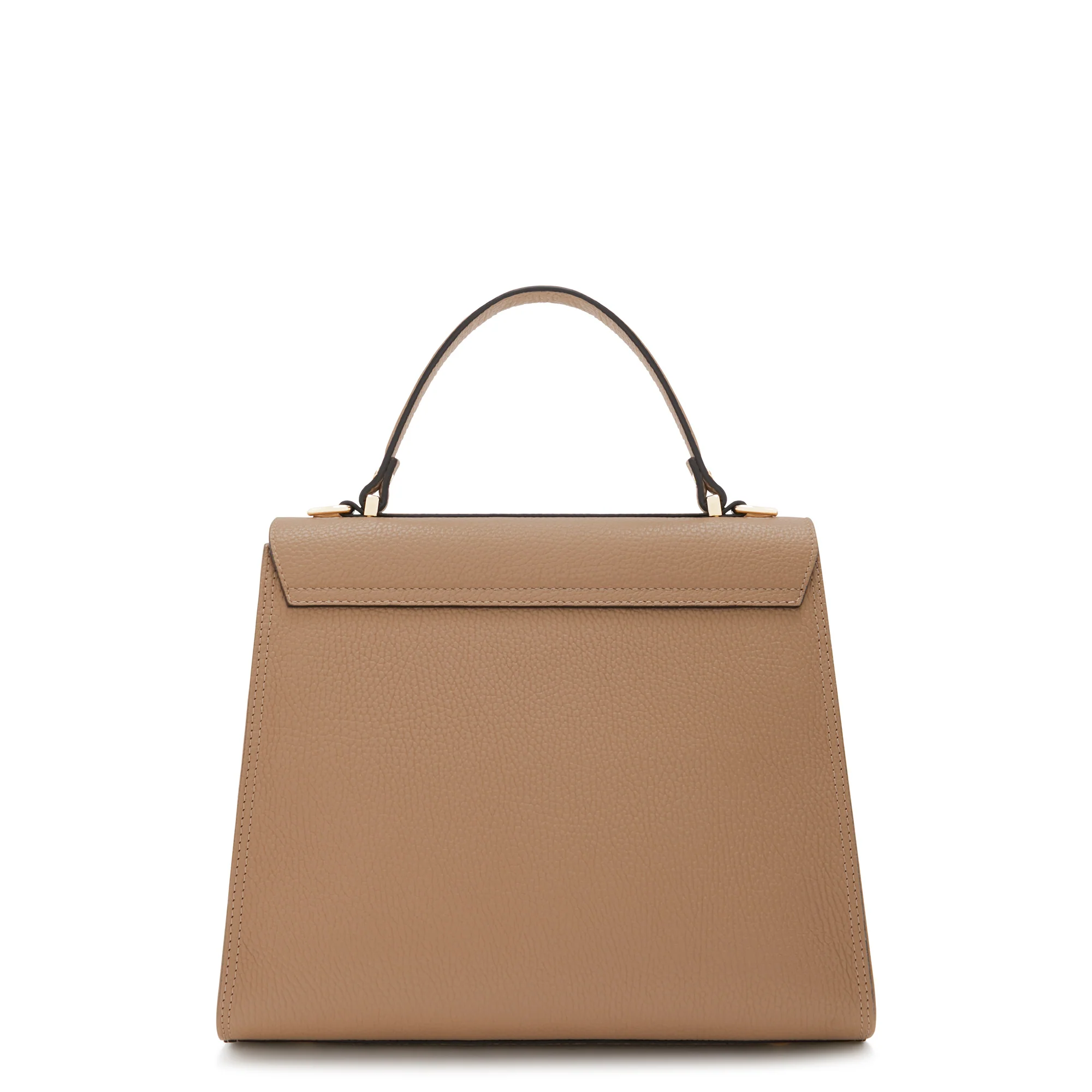 Femme Forte Simone Midi beige leather handbag calfskin leather - Image 6