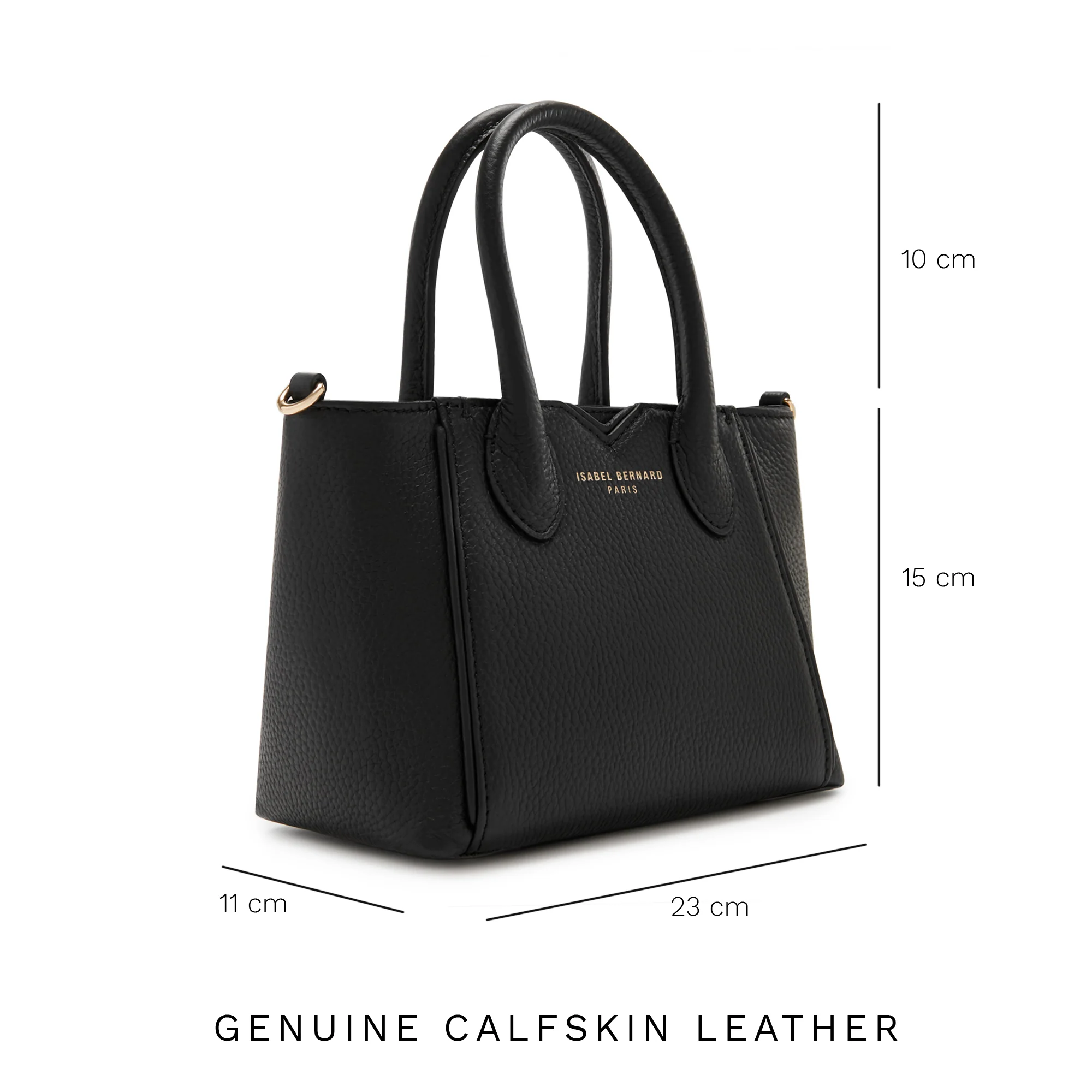 Honoré Cloe Mini black calfskin leather handbag - Image 10