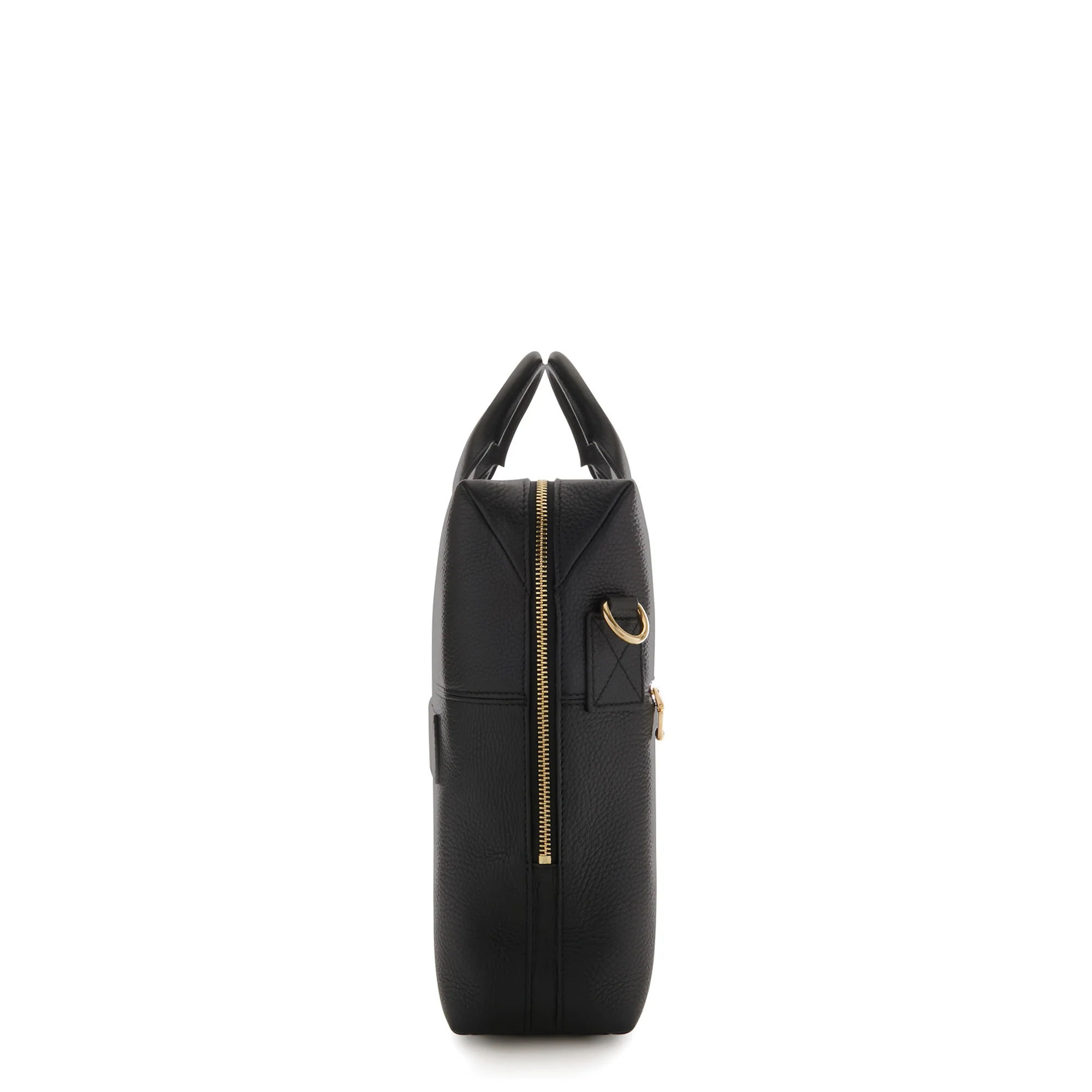 Honoré Anique black calfskin leather handbag with 16.4 inch laptop pocket - Image 4