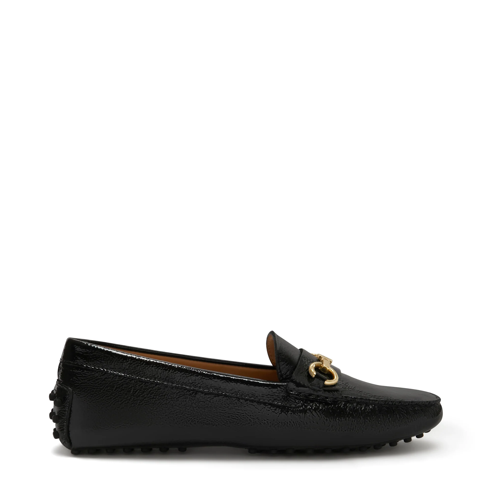 Vendôme Marie black calfskin patent leather moccasins