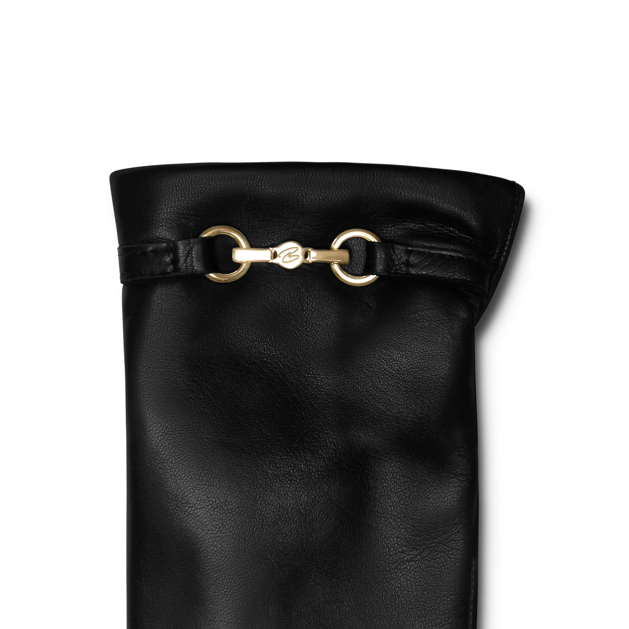 Honoré Marcelia black goatskin leather gloves - Image 6