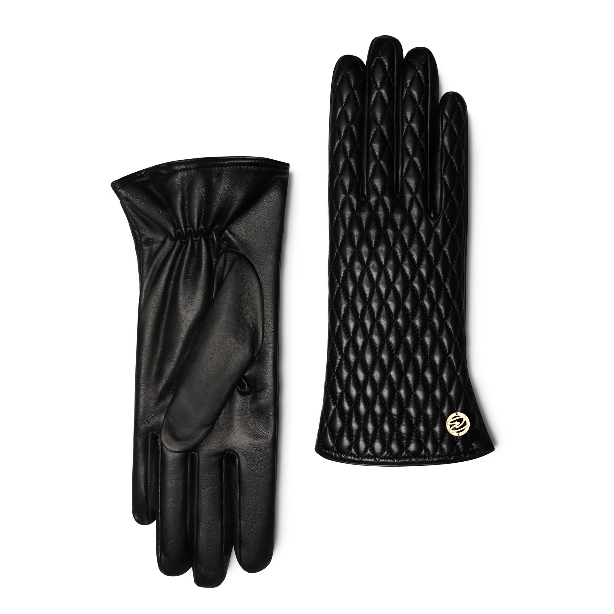 Honoré Rosette black goatskin leather gloves - Image 7