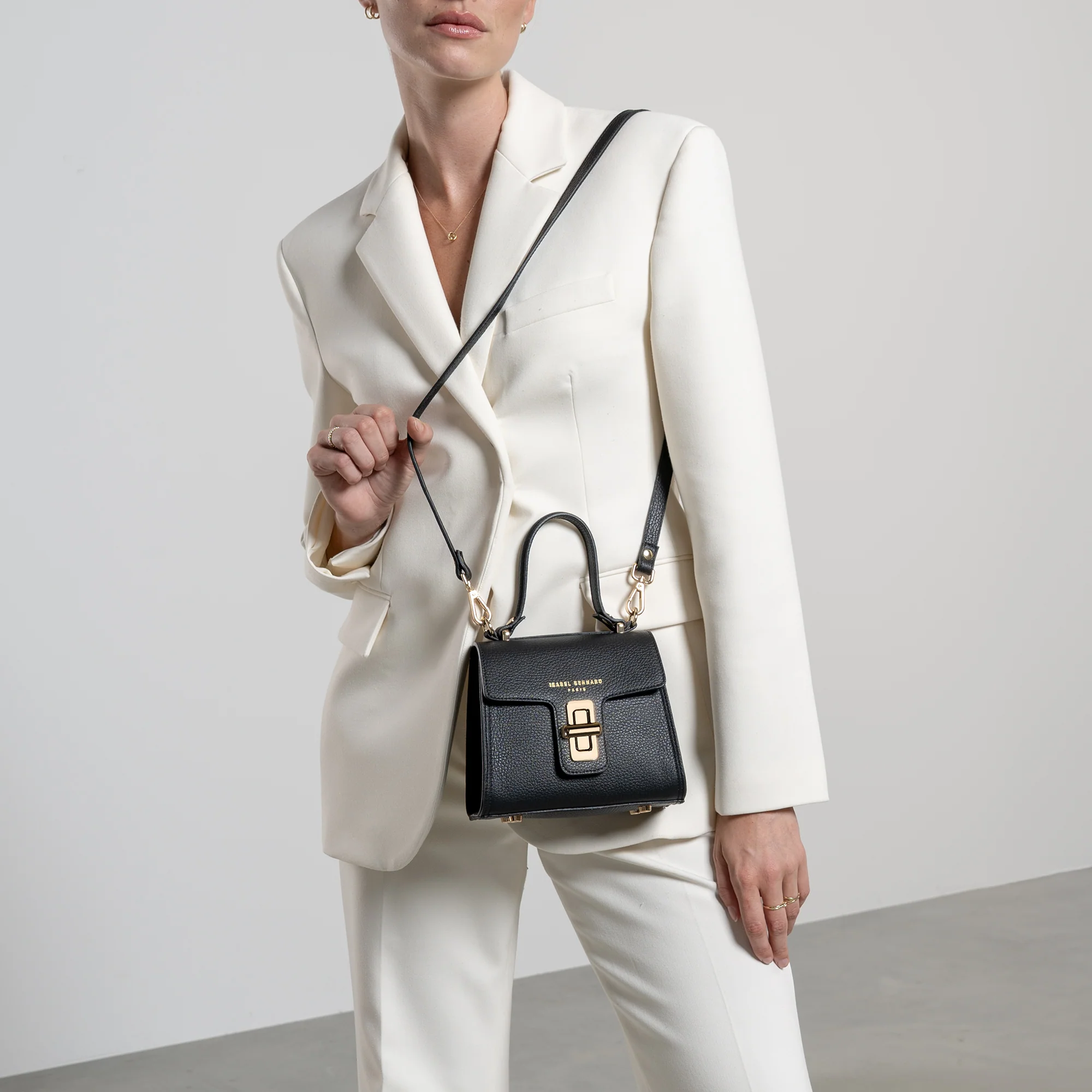 Femme Forte Simone Mini black leather handbag calfskin leather - Image 2