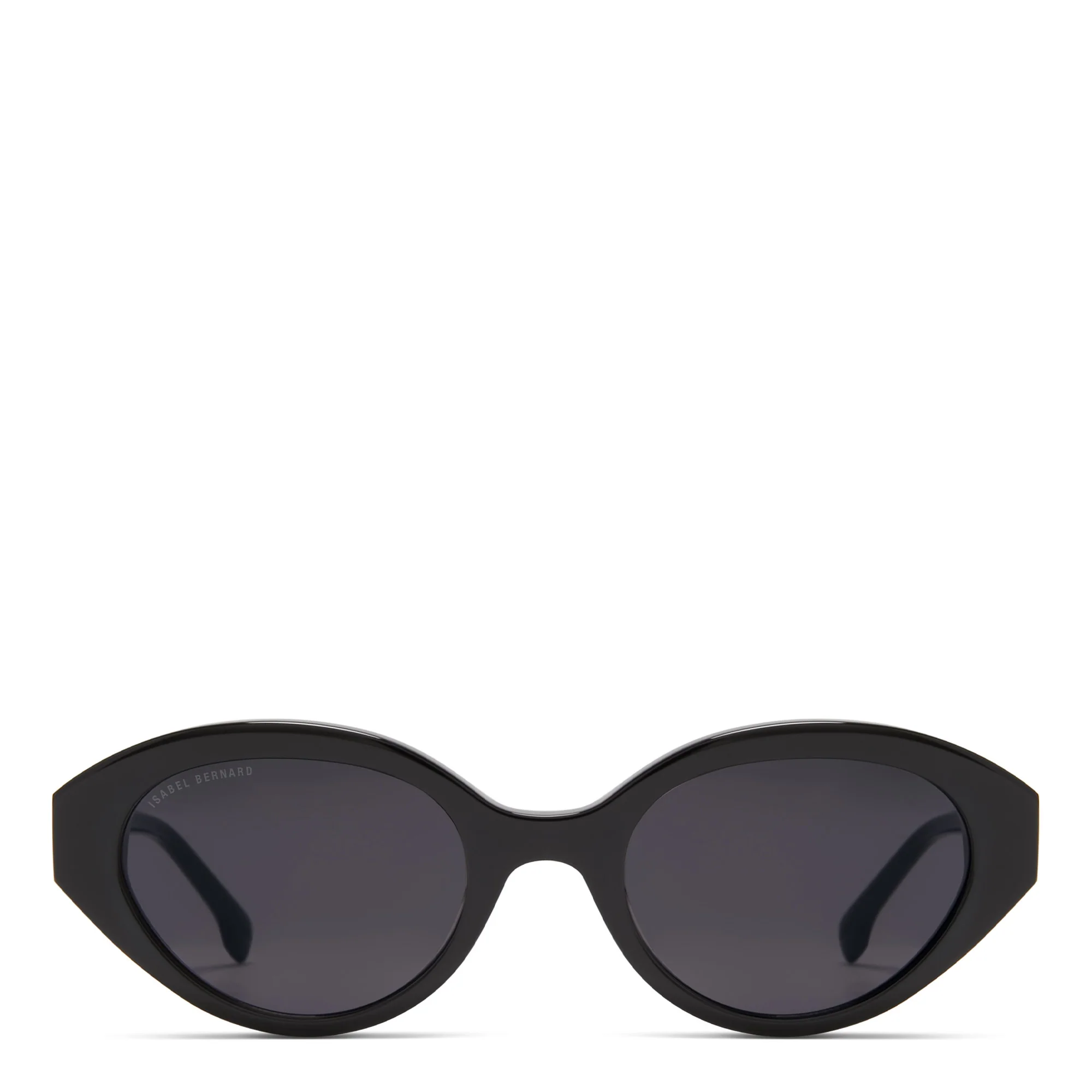 La Villette Rosaire black oval sunglasses with black lenses - Image 4