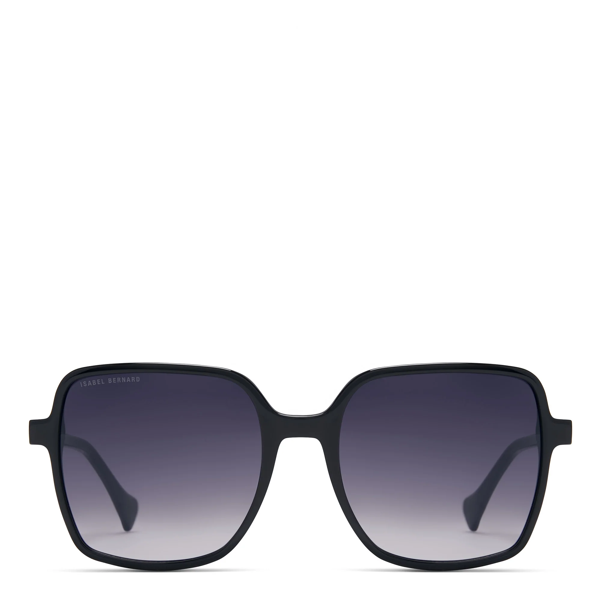 La Villette Rene black square sunglasses with black lenses gradient - Image 4