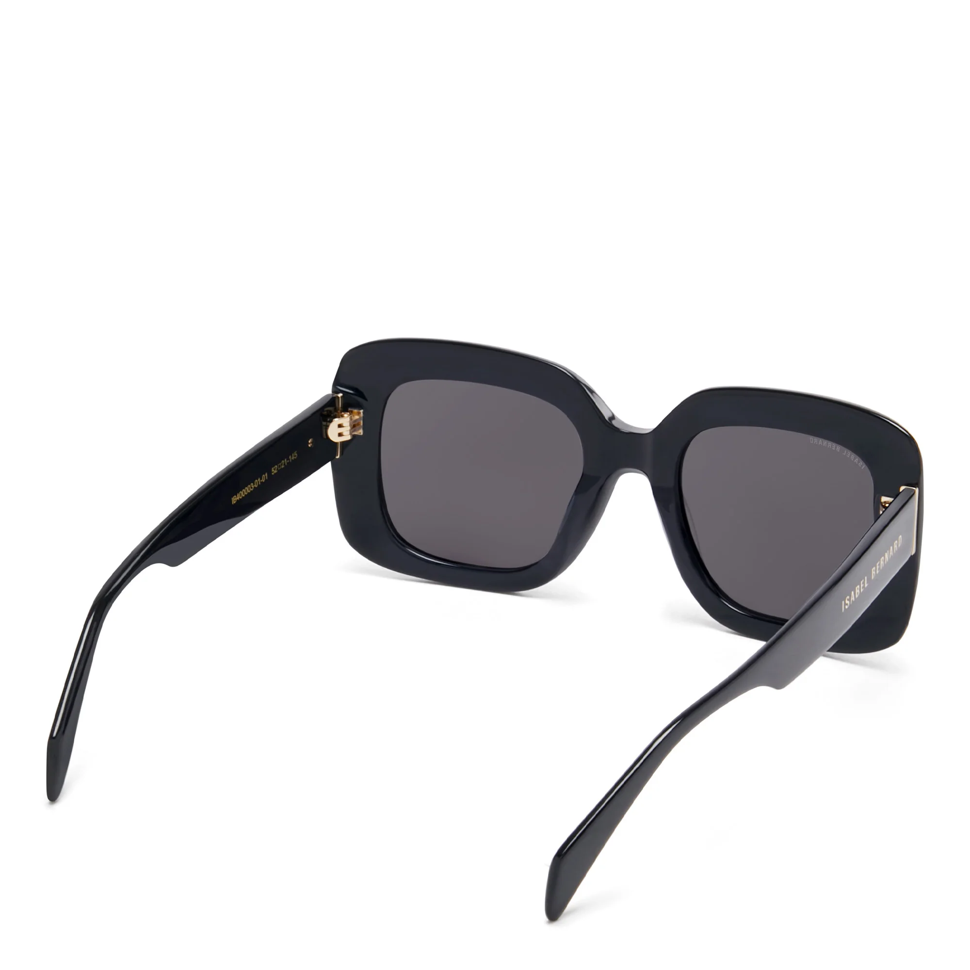La Villette Rive black square sunglasses with black lenses - Image 6