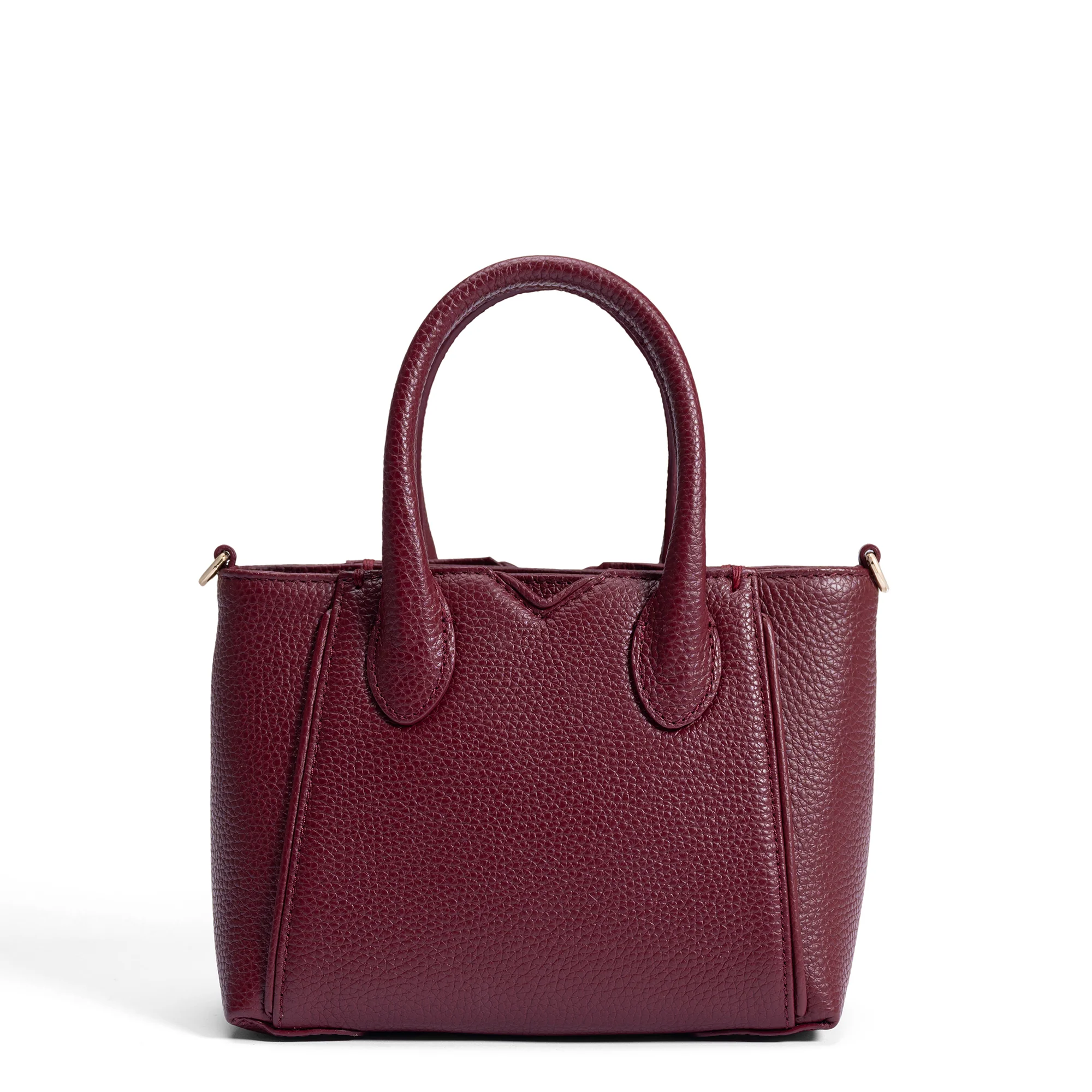 Honoré Cloe Mini bordeaux red calfskin leather handbag - Image 5