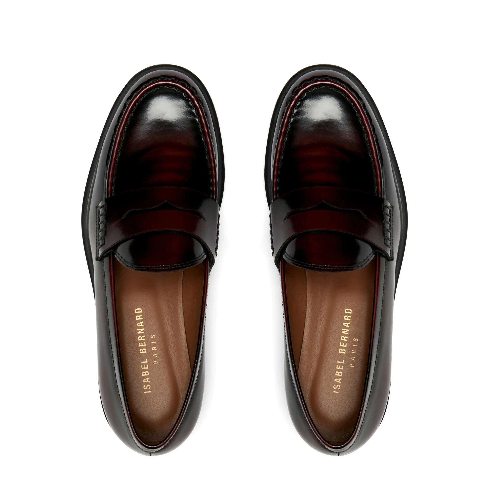Vendôme Blandine bordeaux red spazzolato leather loafers - Image 10