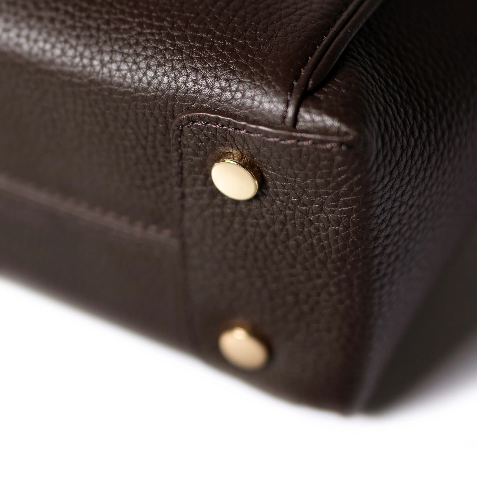 Honoré Cloe Mini brown calfskin leather handbag - Image 7