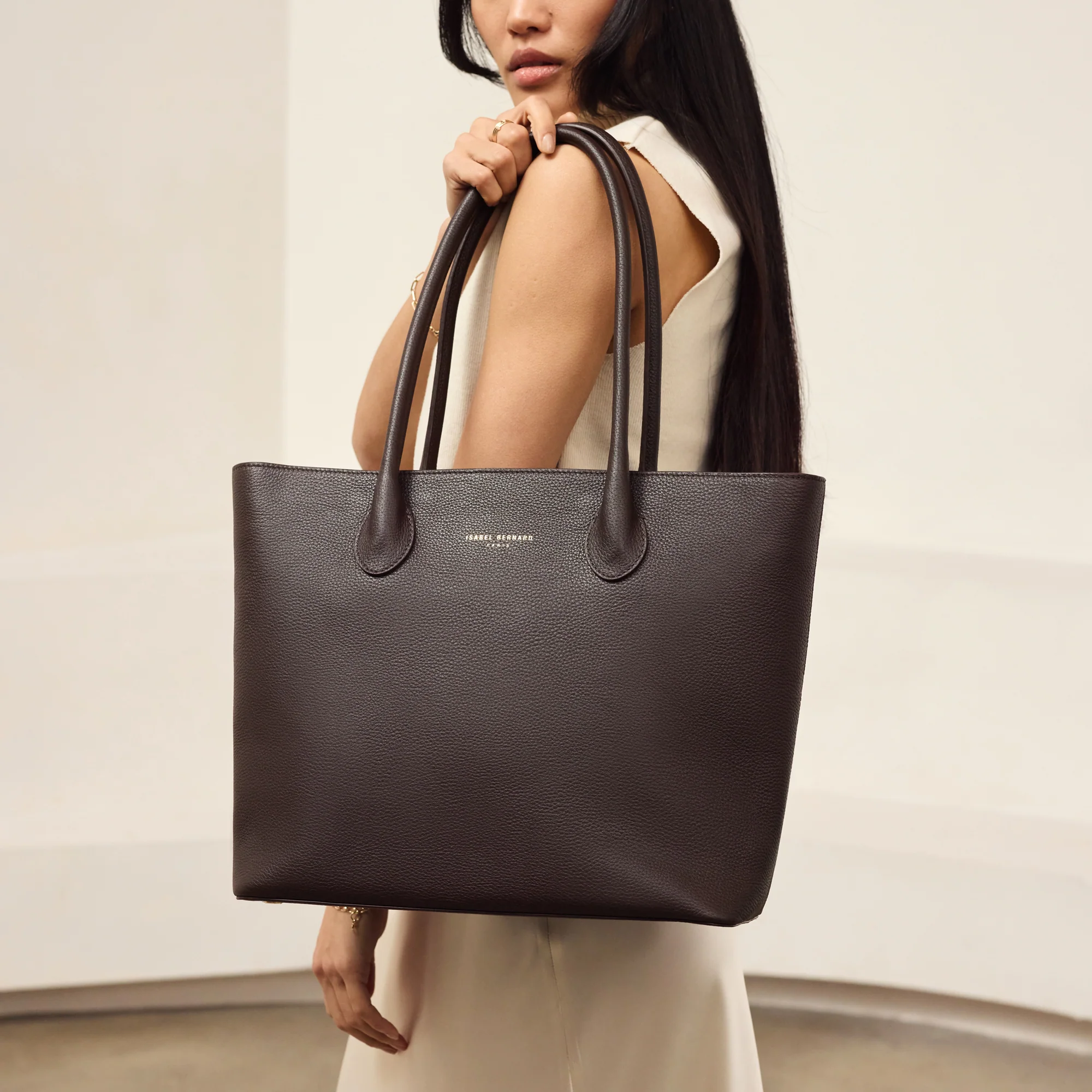 Honoré Lysanne brown calfskin leather shopper - Image 2