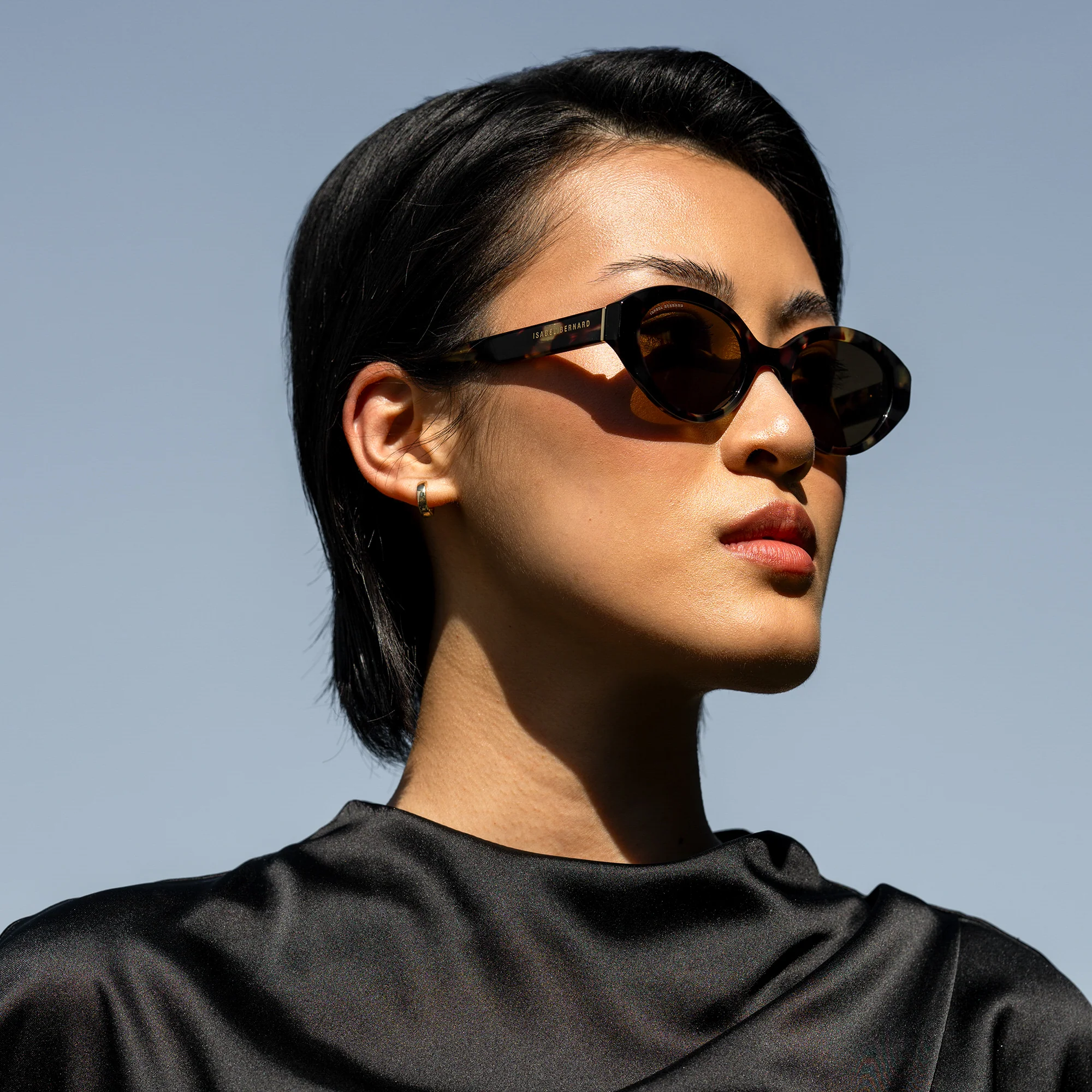 La Villette Rosaire brown tortoise oval sunglasses with brown lenses - Image 2