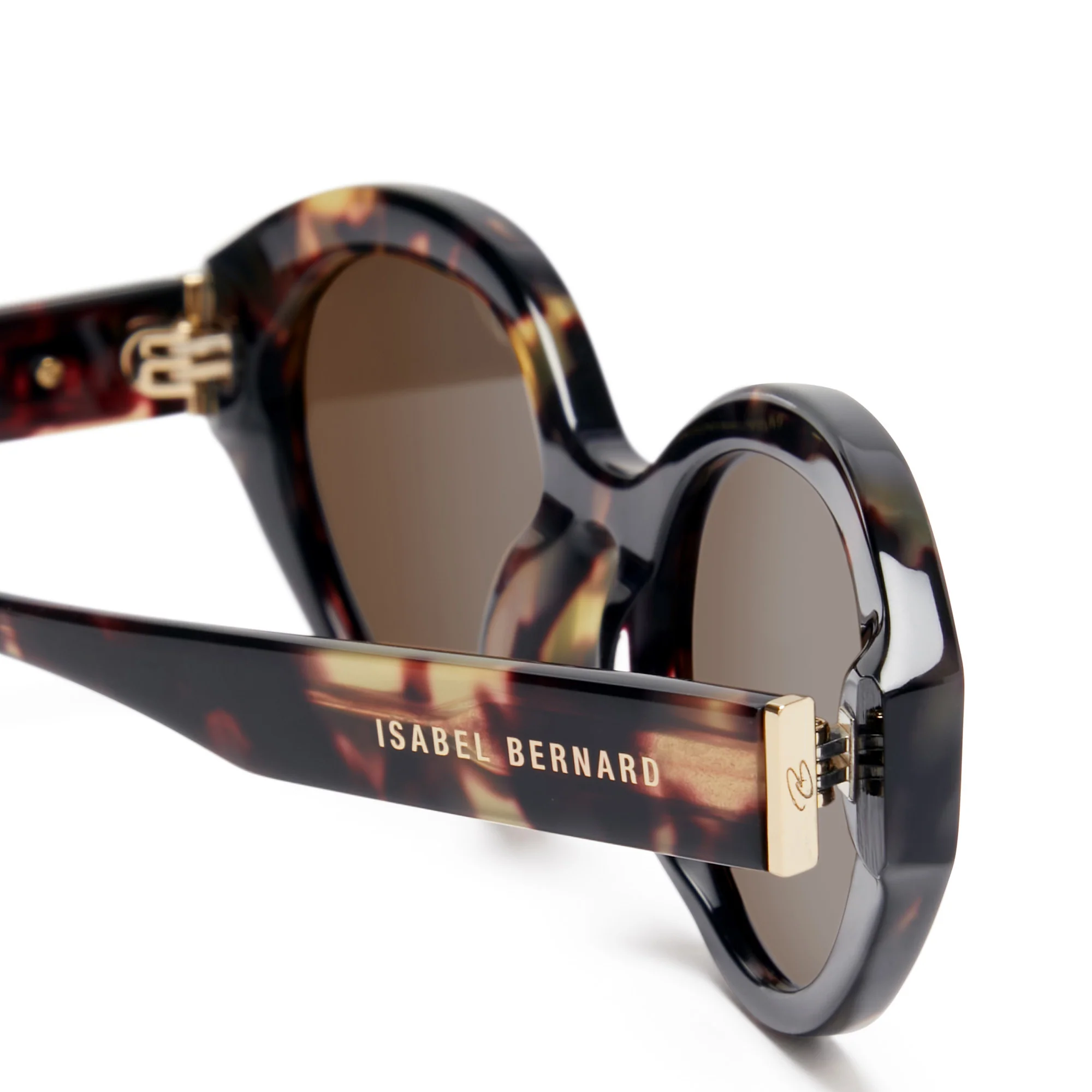 La Villette Rosaire brown tortoise oval sunglasses with brown lenses - Image 7