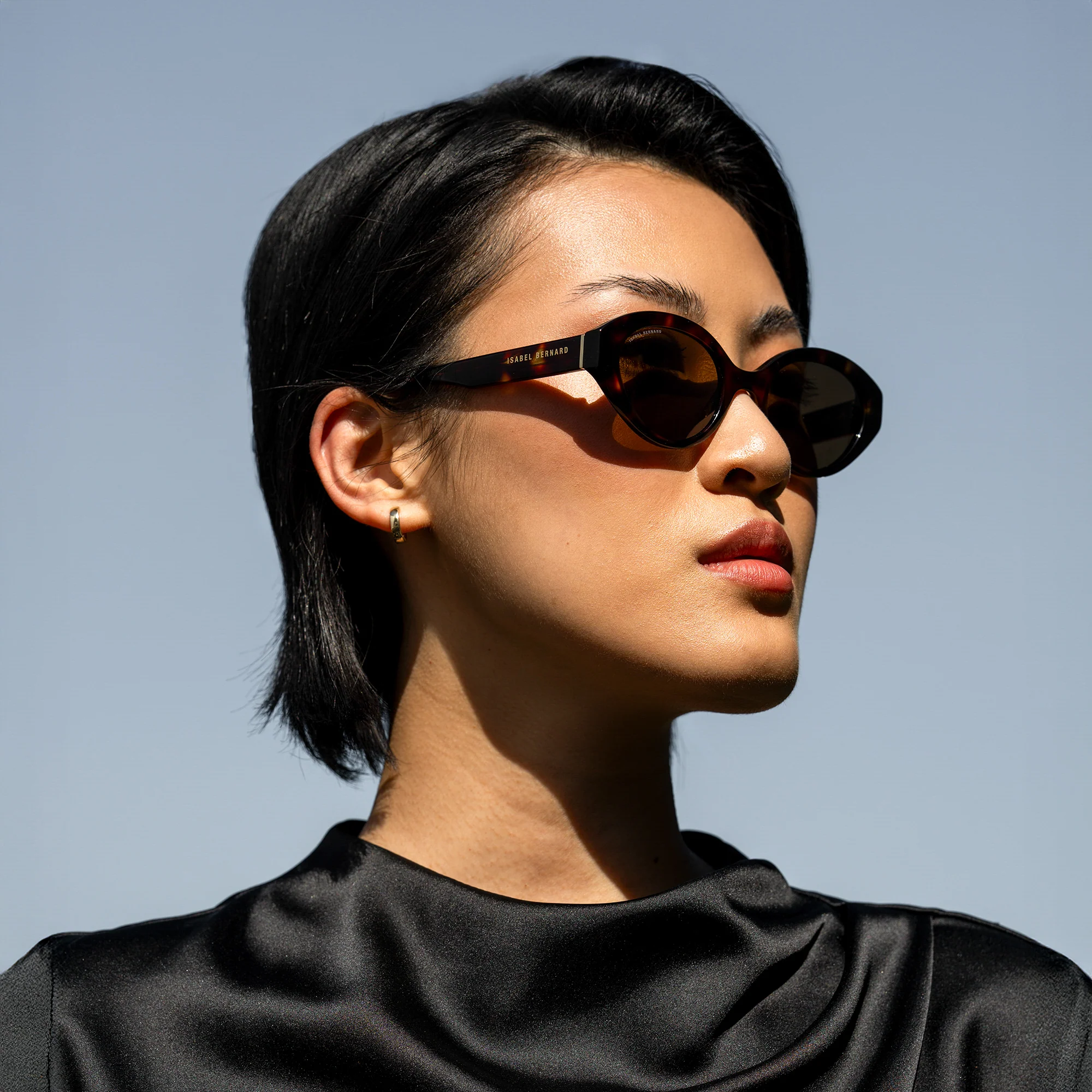 La Villette Rosaire brown tortoise oval sunglasses with brown lenses - Image 2
