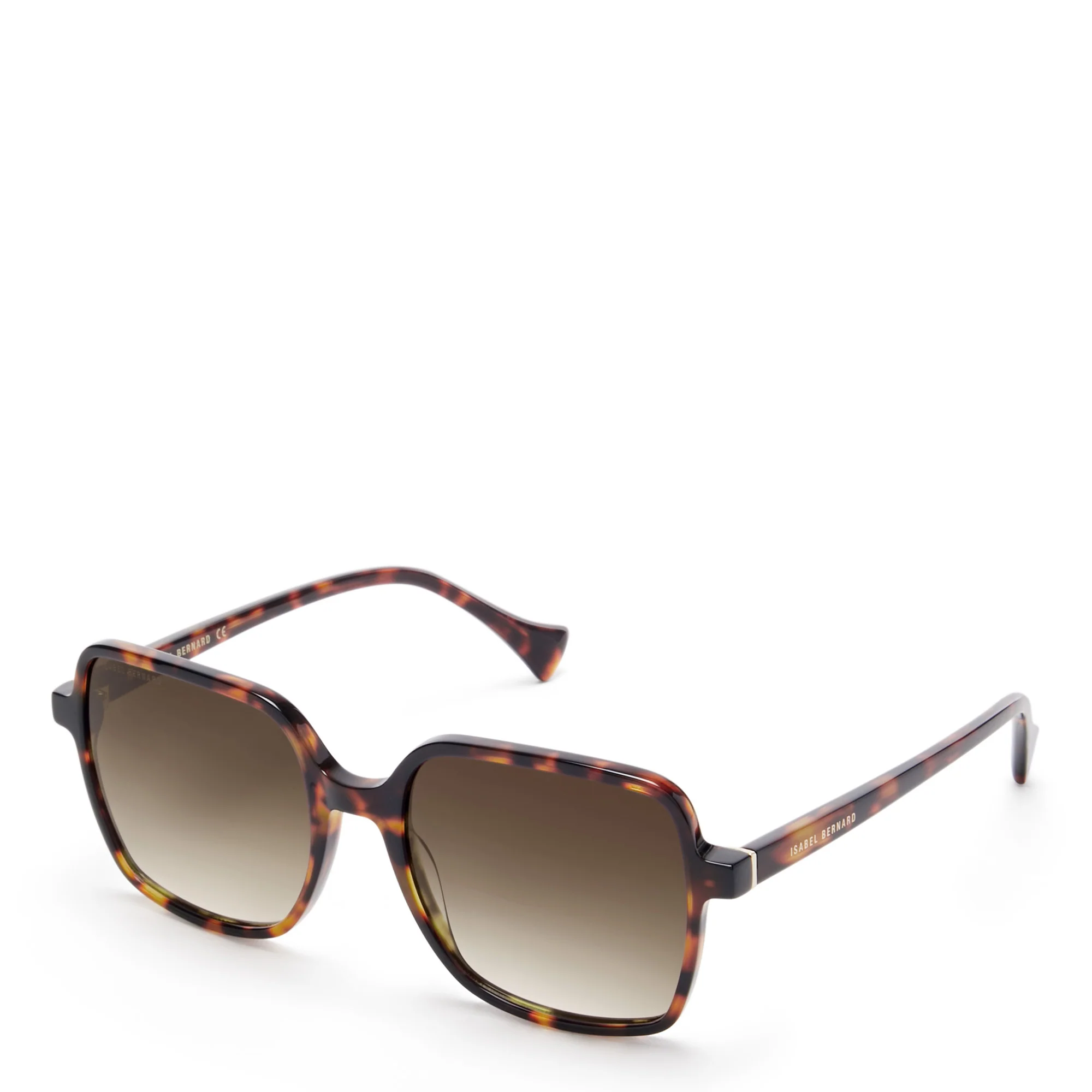 La Villette Rene brown tortoise square sunglasses with brown lenses