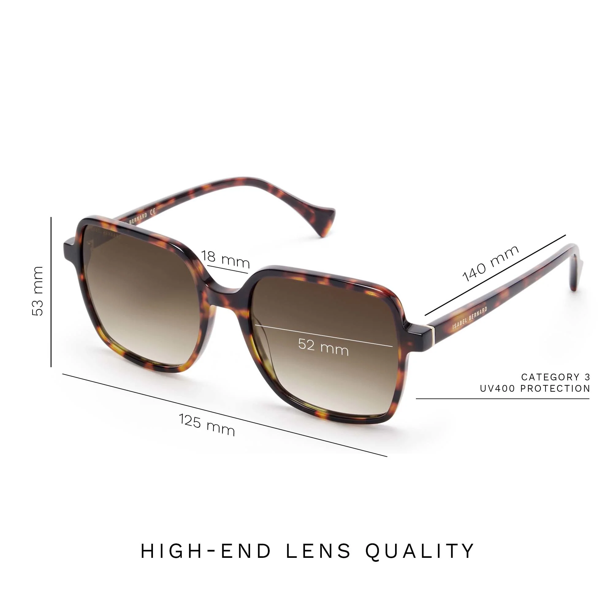 La Villette Rene brown tortoise square sunglasses with brown lenses - Image 8