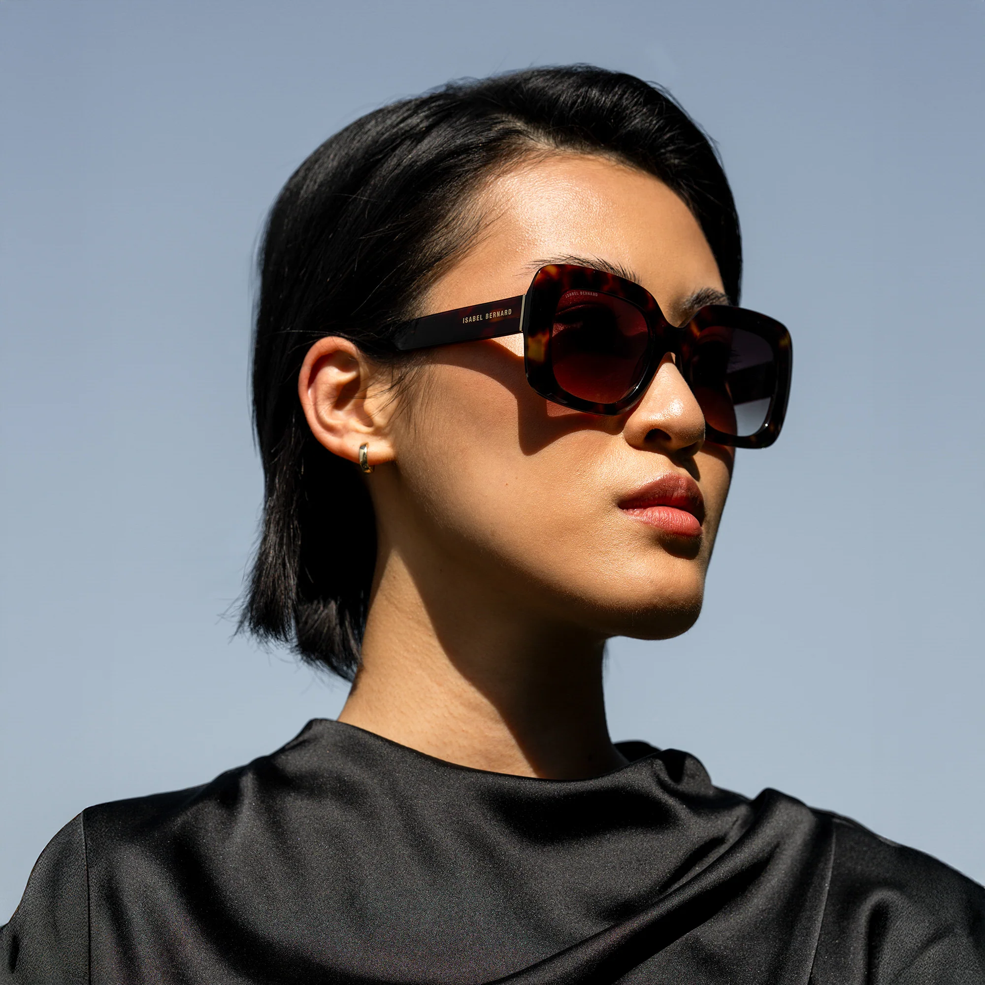 La Villette Rive brown tortoise square sunglasses with brown lenses - Image 2