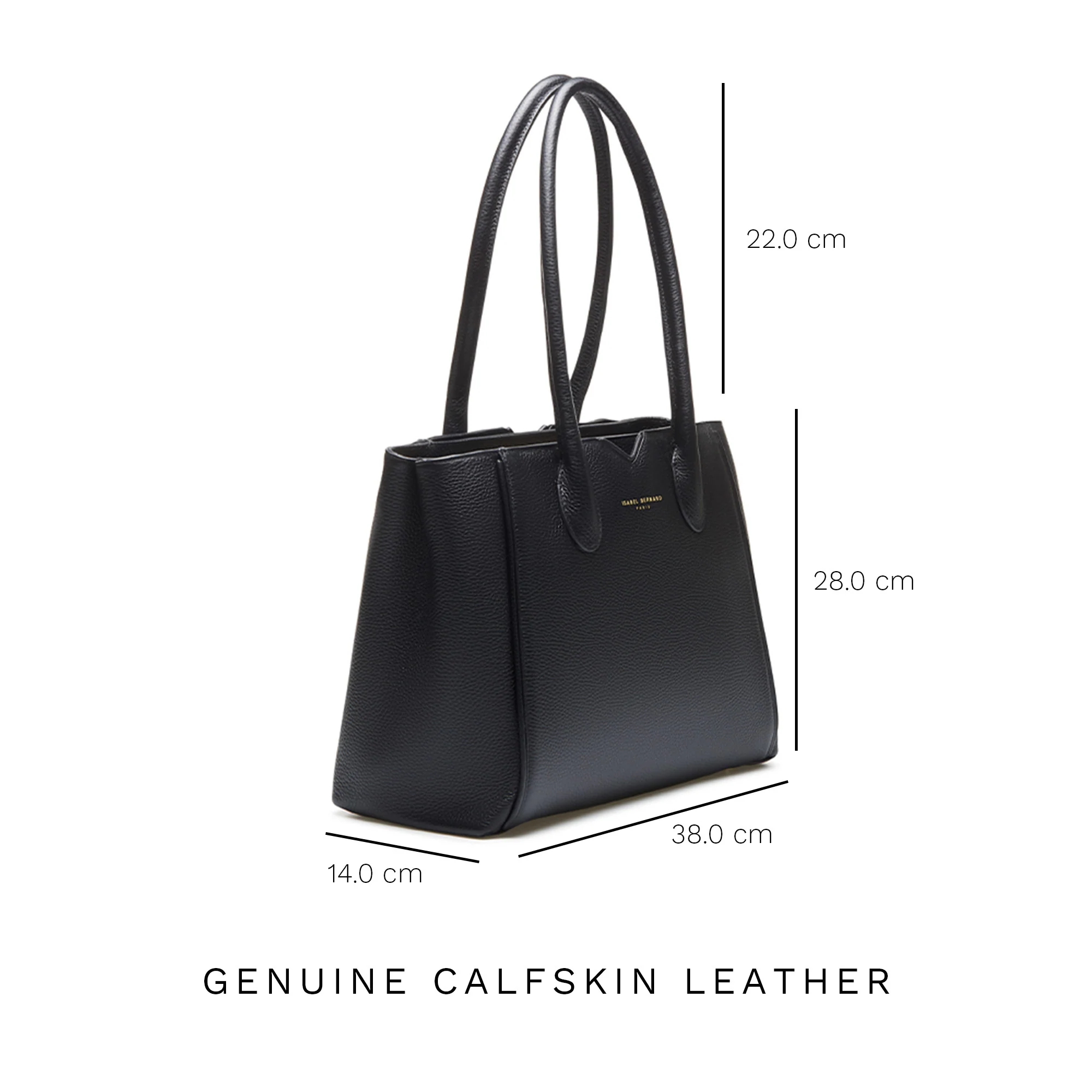 Honoré Cloe black calfskin leather handbag - Image 8