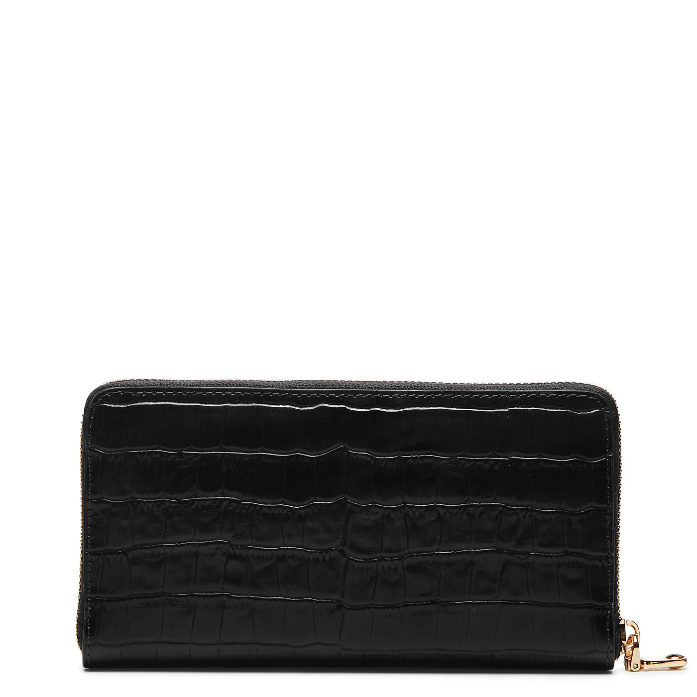 Honoré Léa croco black calfskin leather zipper wallet - Image 6