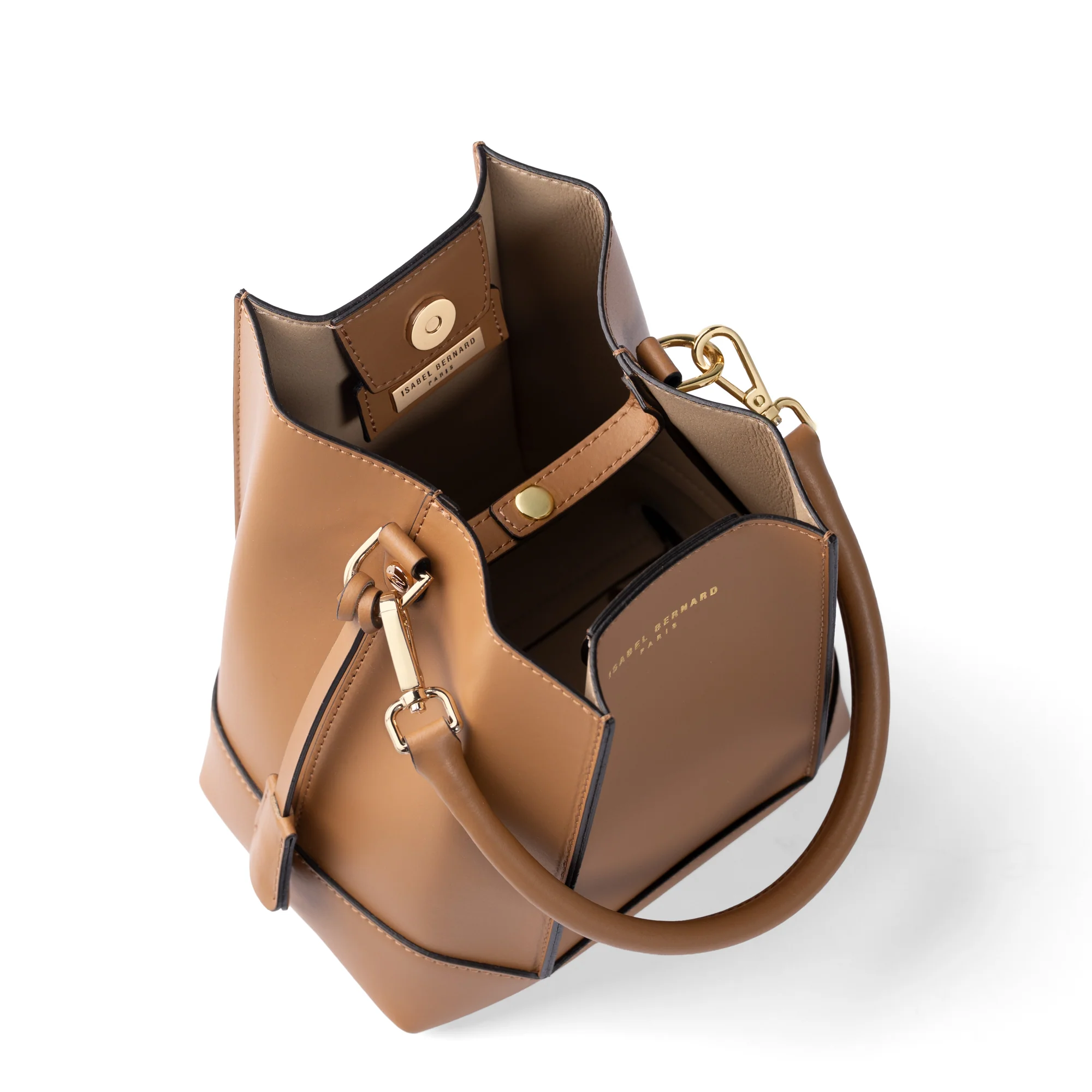 Femme Forte Minette camel calfskin leather handbag - Image 9