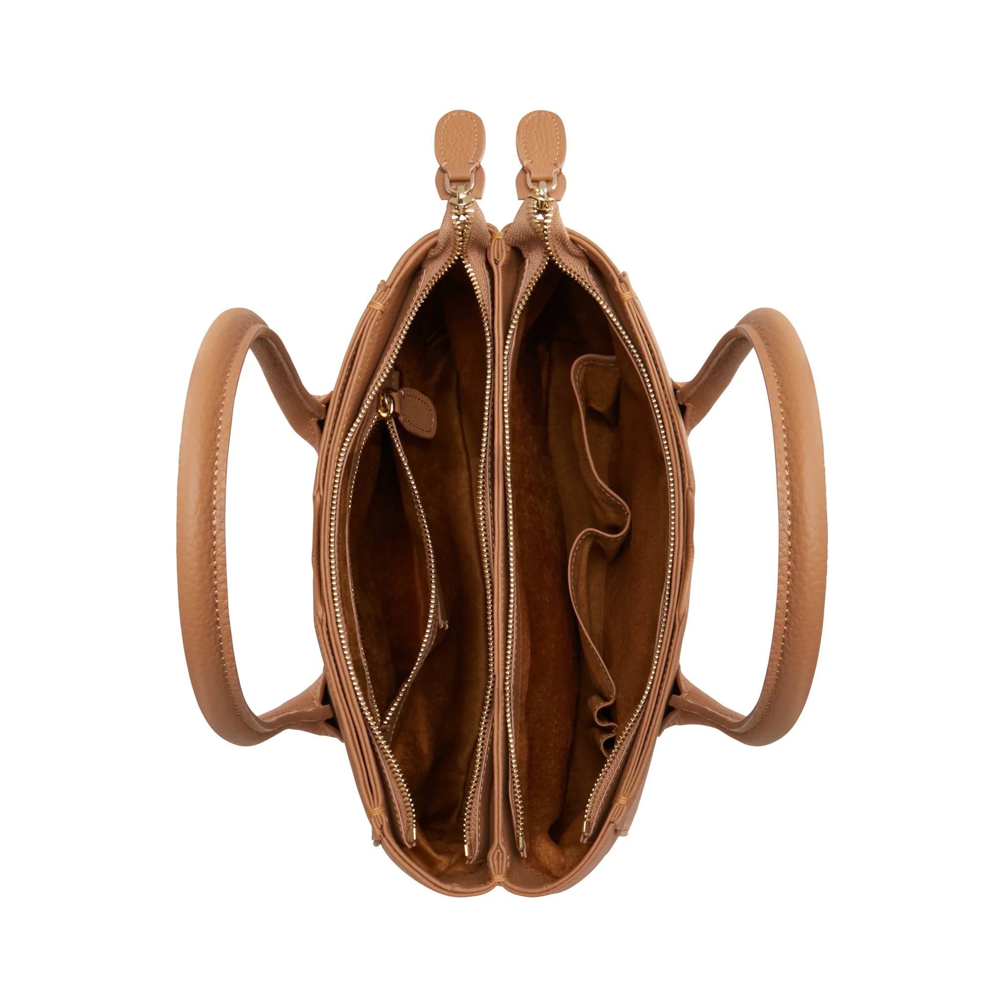 Honoré Cloe Midi camel calfskin leather handbag - Image 7