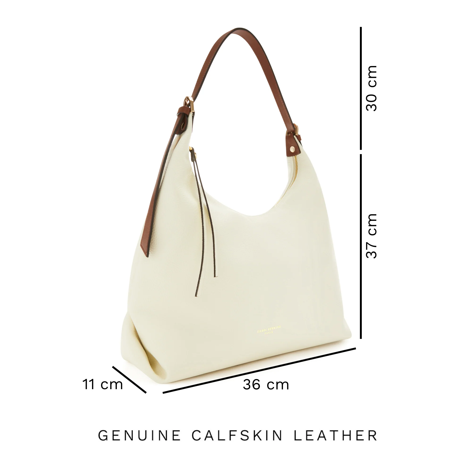 Honoré Muriel cream calfskin leather shoulder bag - Image 8