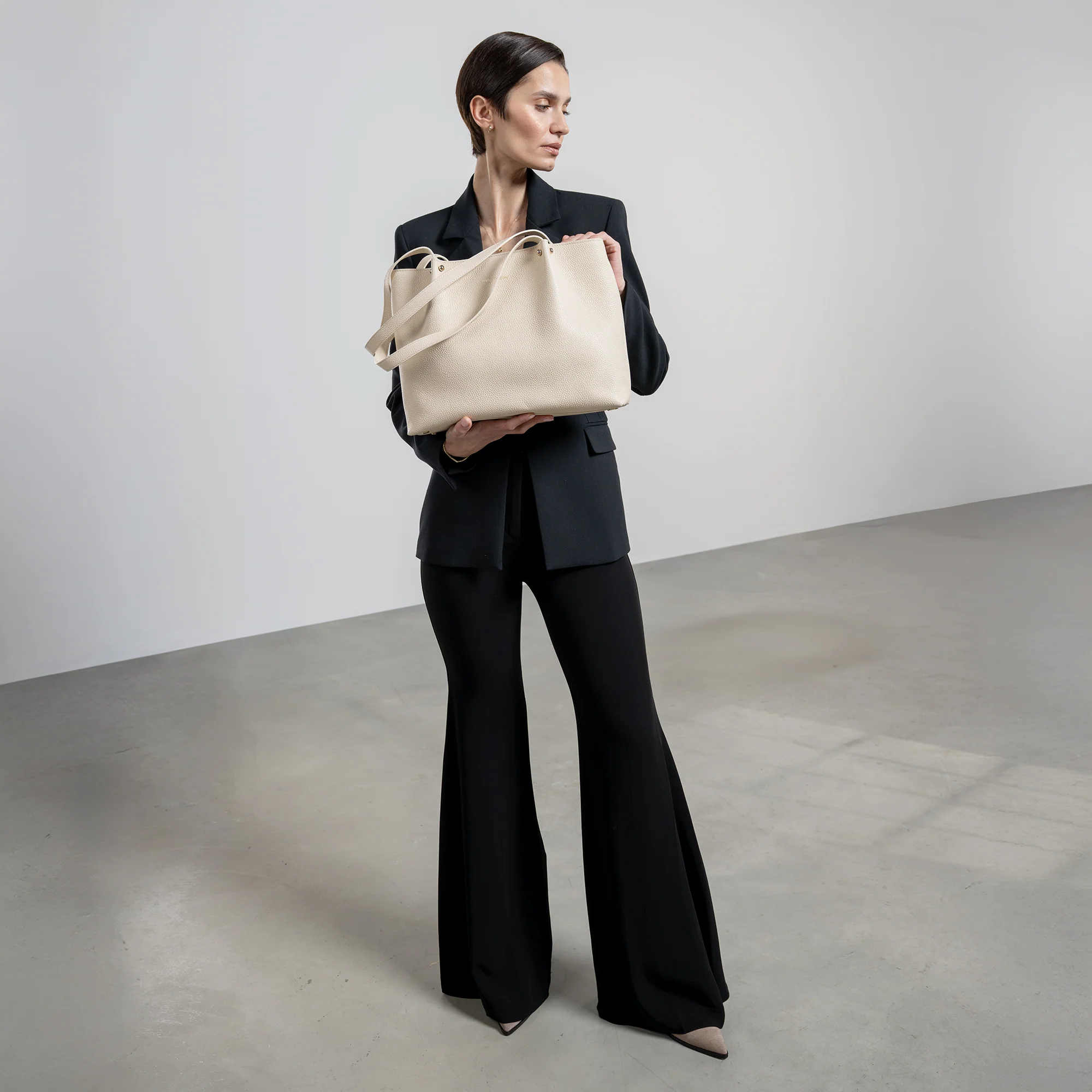 Honoré Nata cream leather shopper calfskin leather - Image 3