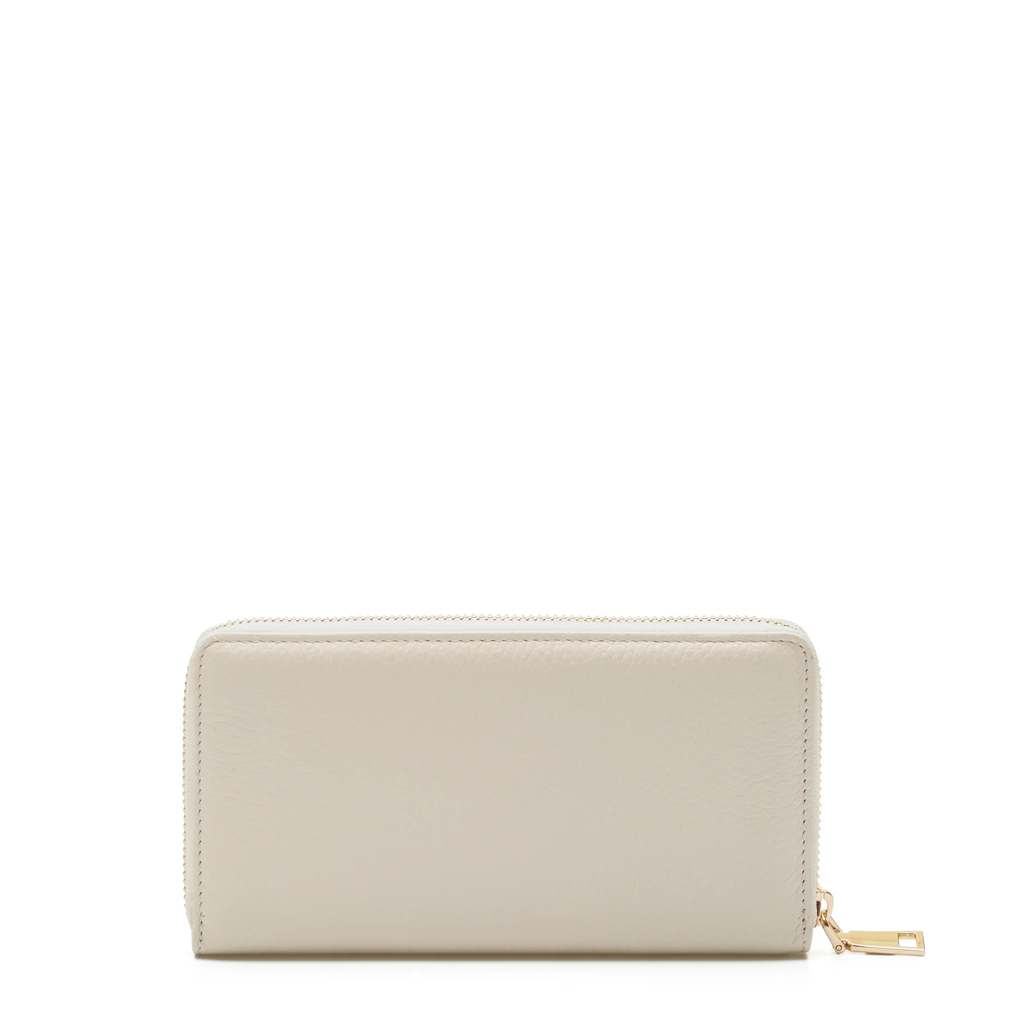 Honoré Léa cream calfskin leather zipper wallet - Image 5