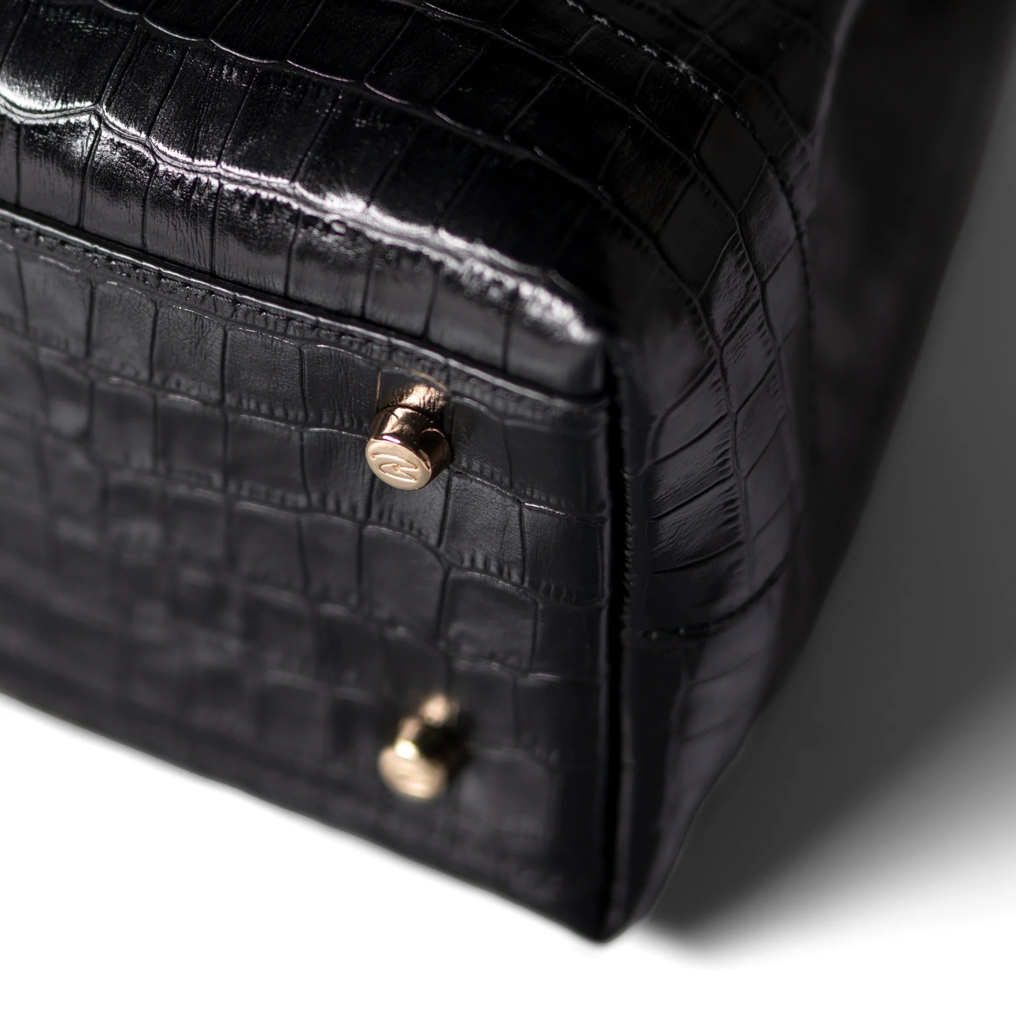 Femme Forte Minette croco black calfskin leather handbag - Image 7