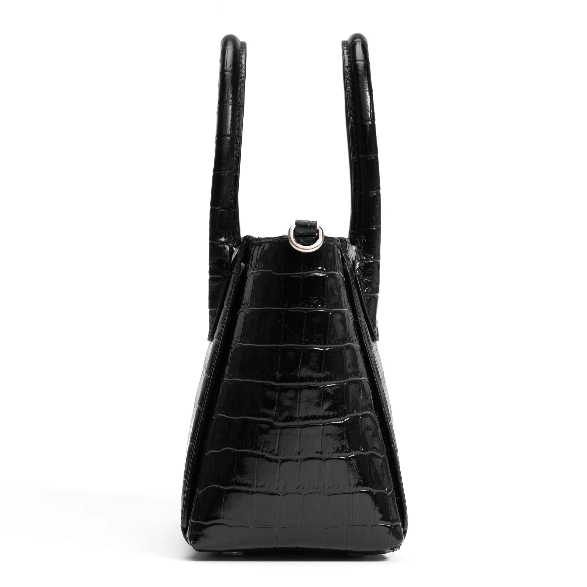 Honoré Cloe Mini croco black calfskin leather handbag - Image 4