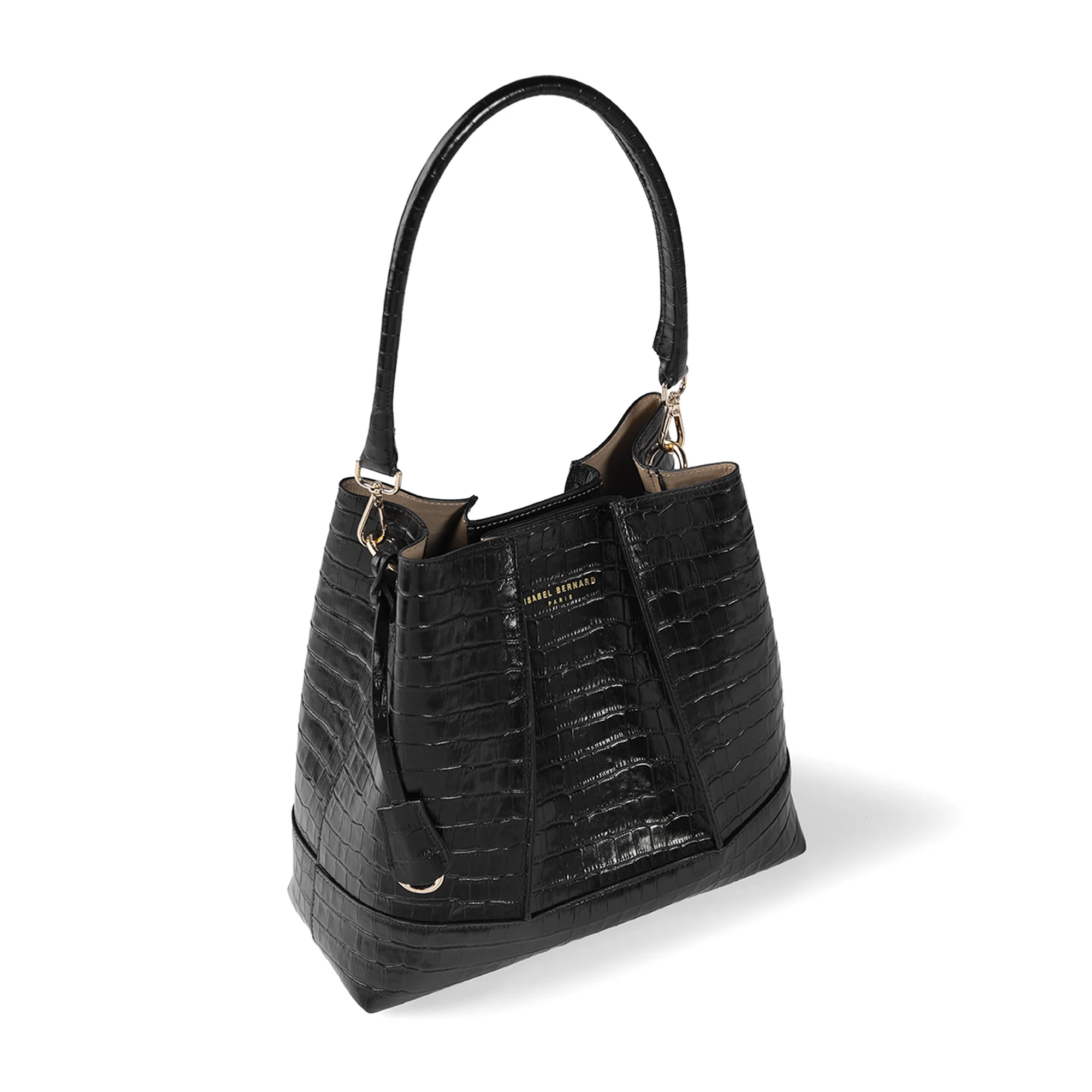 Femme Forte Macie croco black calfskin leather handbag - Image 8