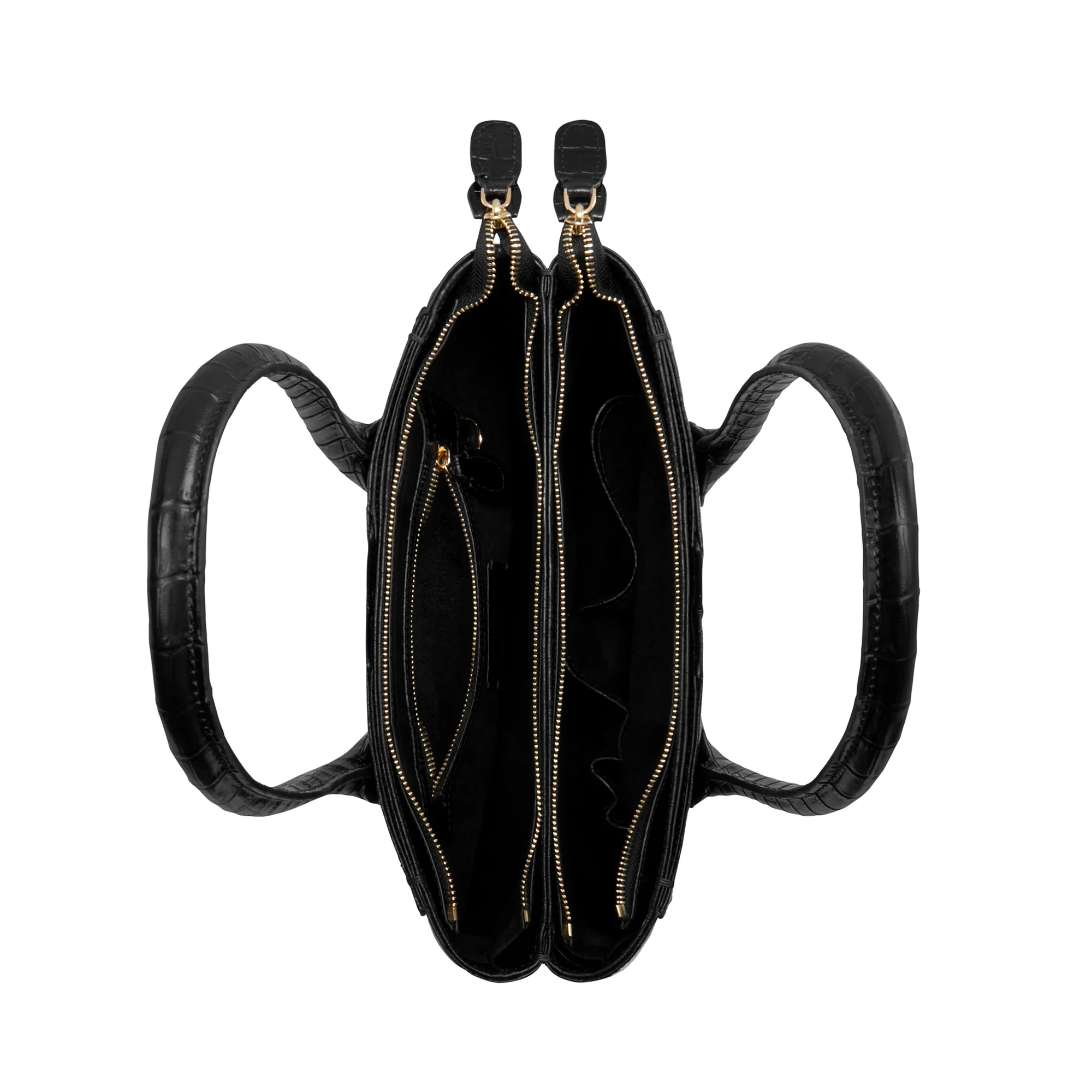 Honoré Cloe Midi croco black calfskin leather handbag - Image 7