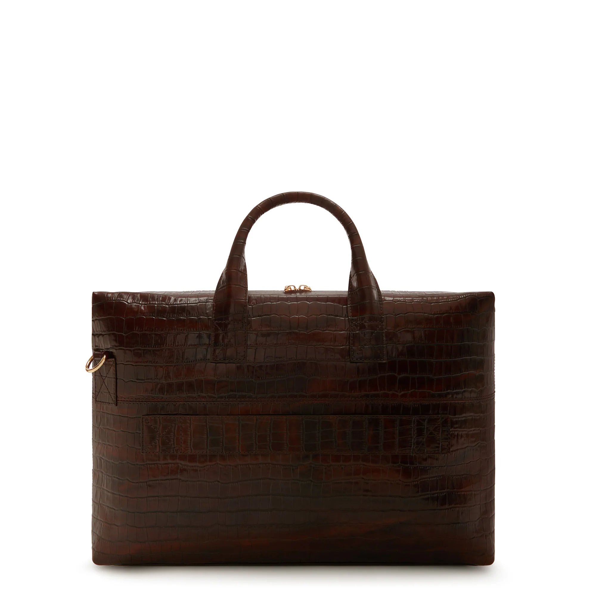 Honoré Anique croco brown leather handbag with 16.4 inch laptop pocket - Image 5