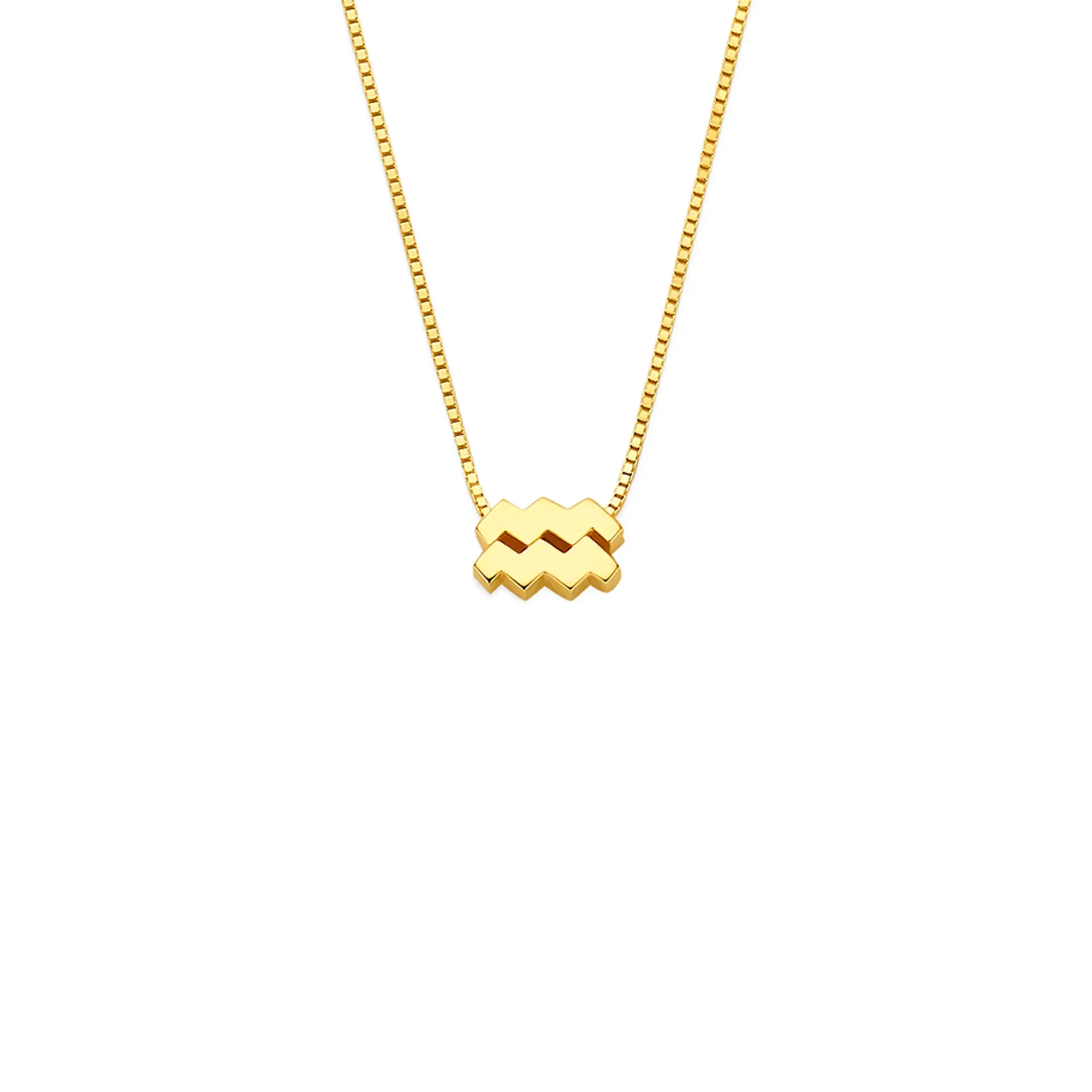 Étoiles d’Or Aquarius 14 Carat Gold Venetian Necklace With Horoscope - Image 3