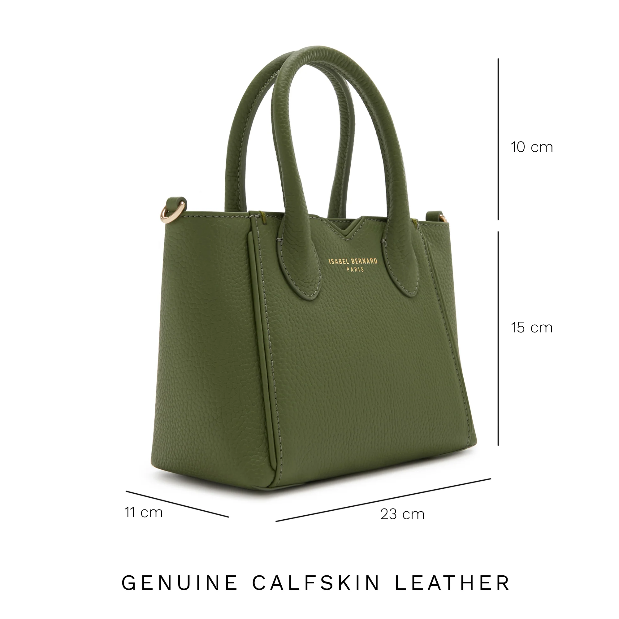 Honoré Cloe Mini green calfskin leather handbag - Image 10