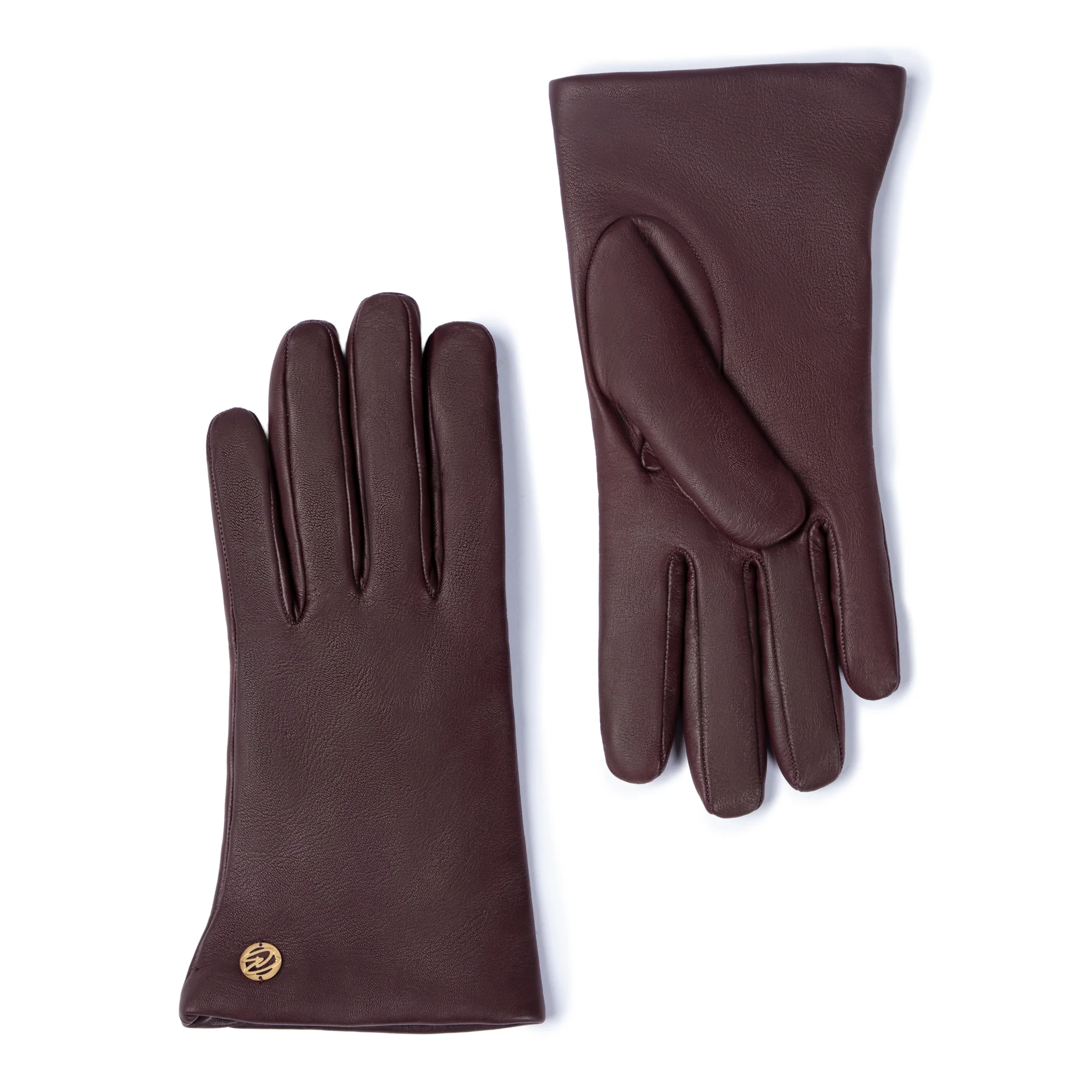 Honoré Eleanor Bordeaux Red goatskin leather gloves