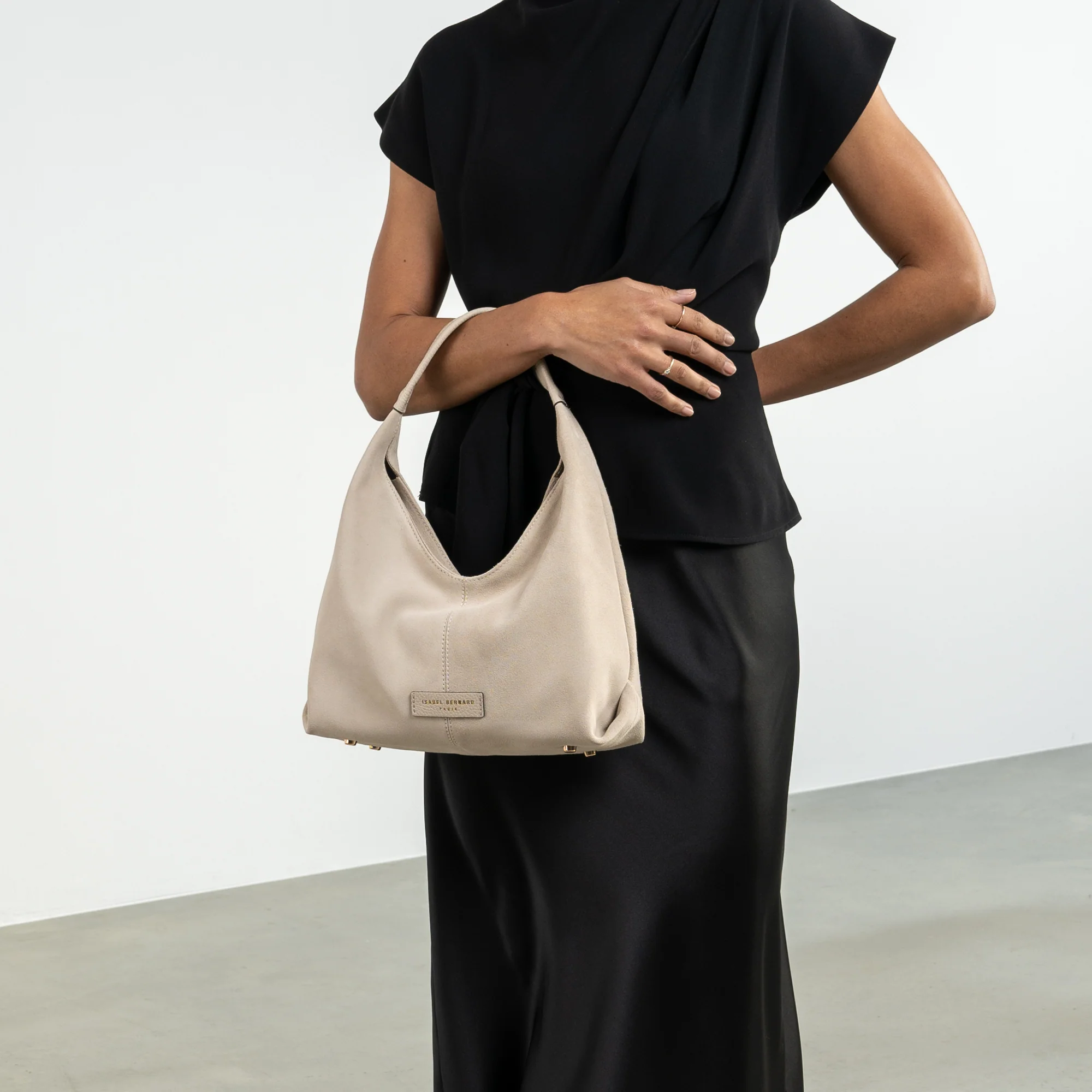 Honoré Grace mini cream suede handbag - Image 2