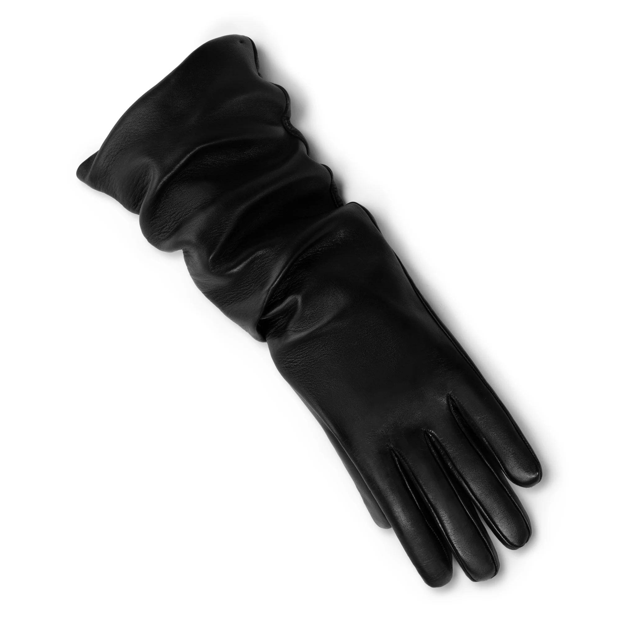 Honoré Ines black goatskin leather gloves - Image 8