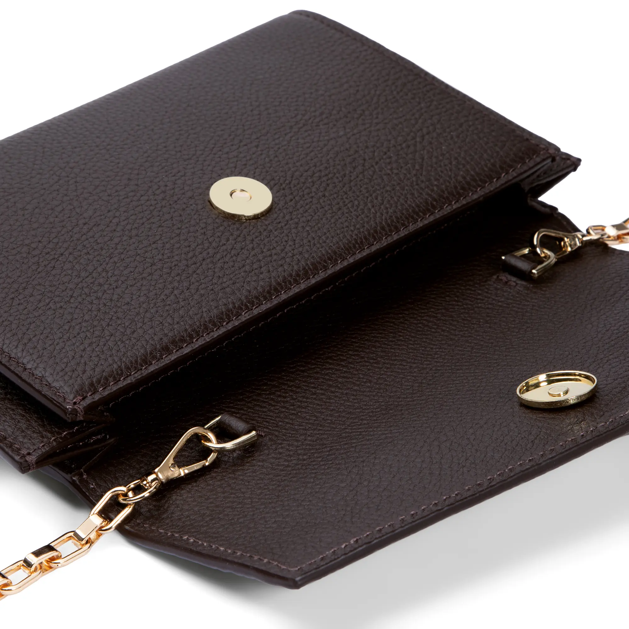 Honoré Lina Dark Brown Clutch With Detachable Shoulder Chain - Image 3