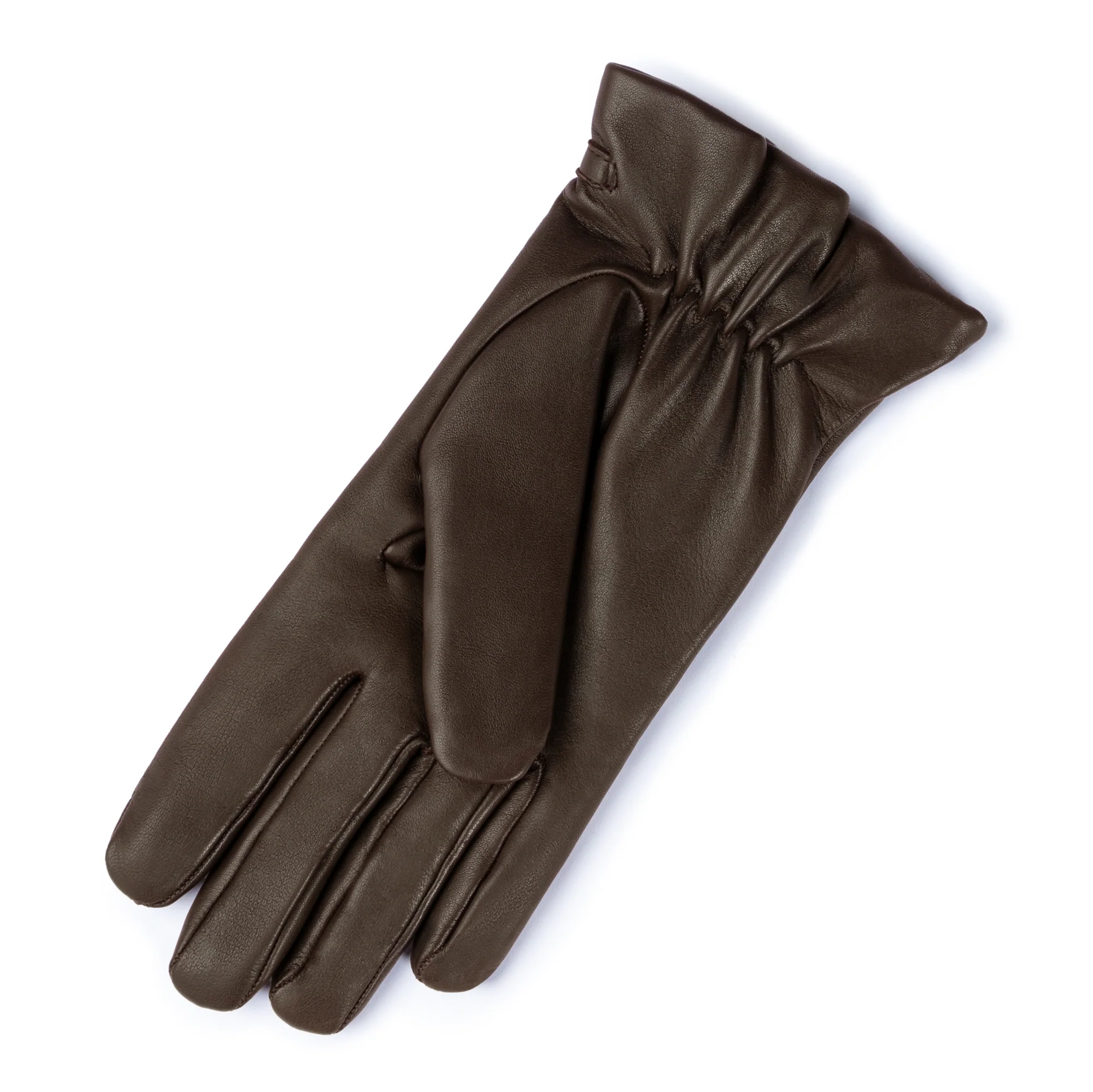 Honoré Marcelia dark brown goatskin leather gloves - Image 4