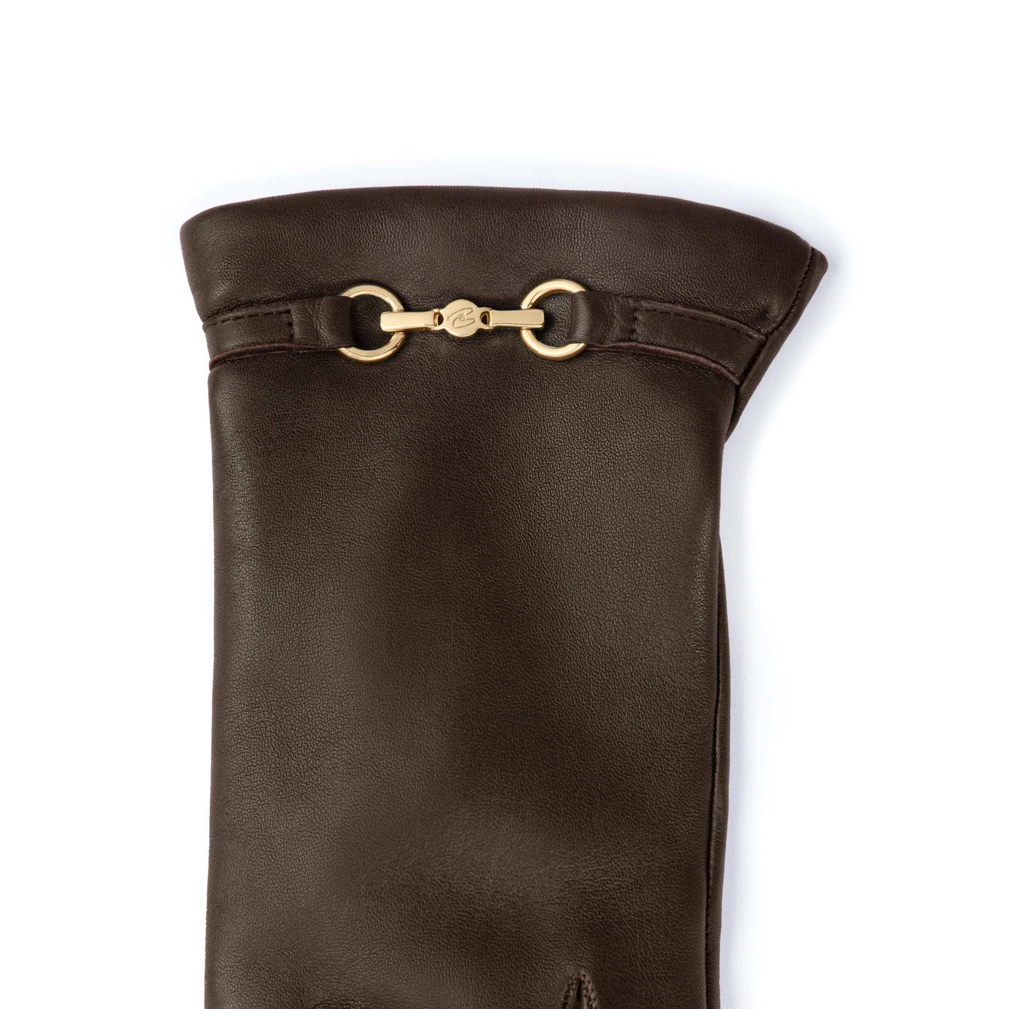 Honoré Marcelia dark brown goatskin leather gloves - Image 6
