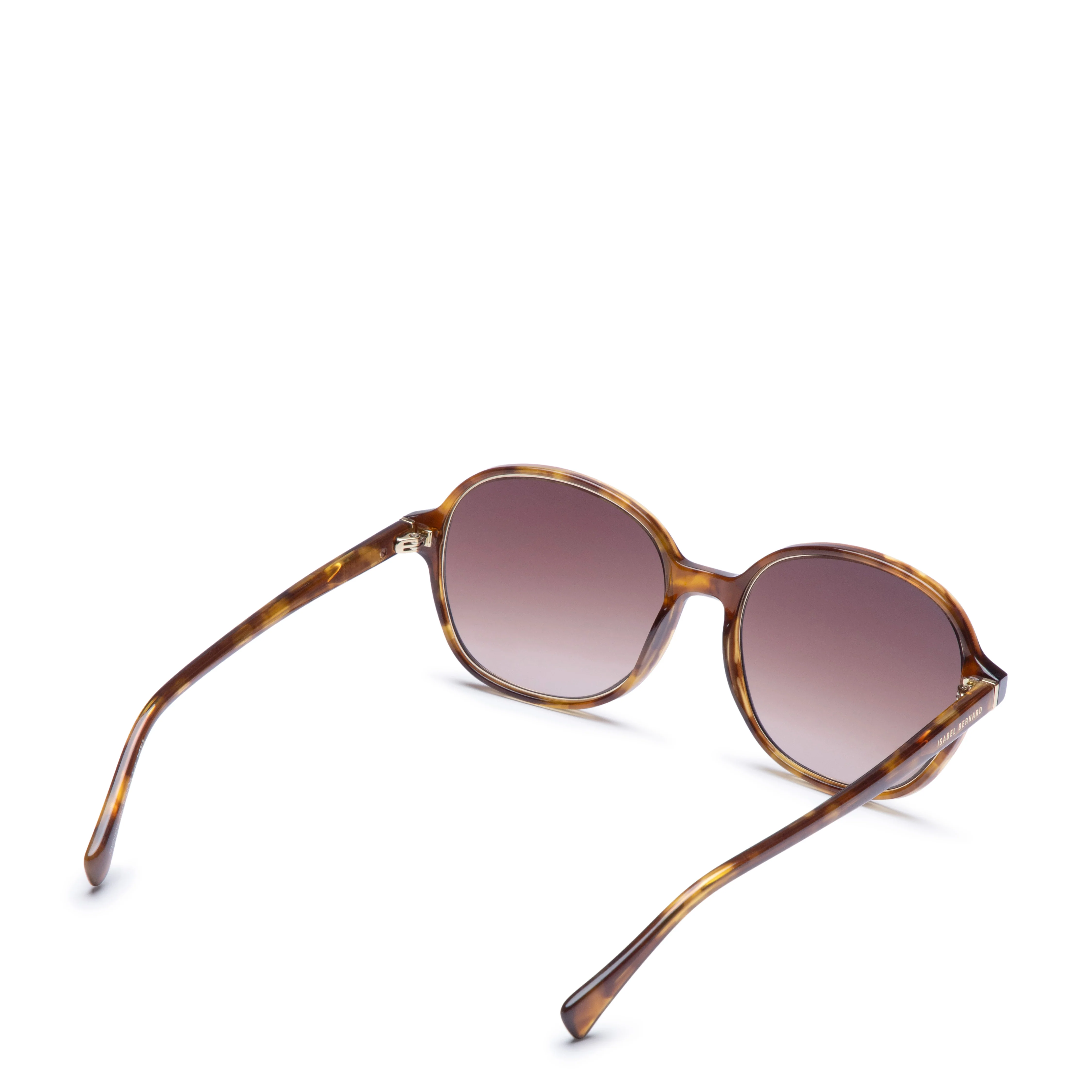 La Villette Eva brown tortoise oval sunglasses with brown lenses - Image 6