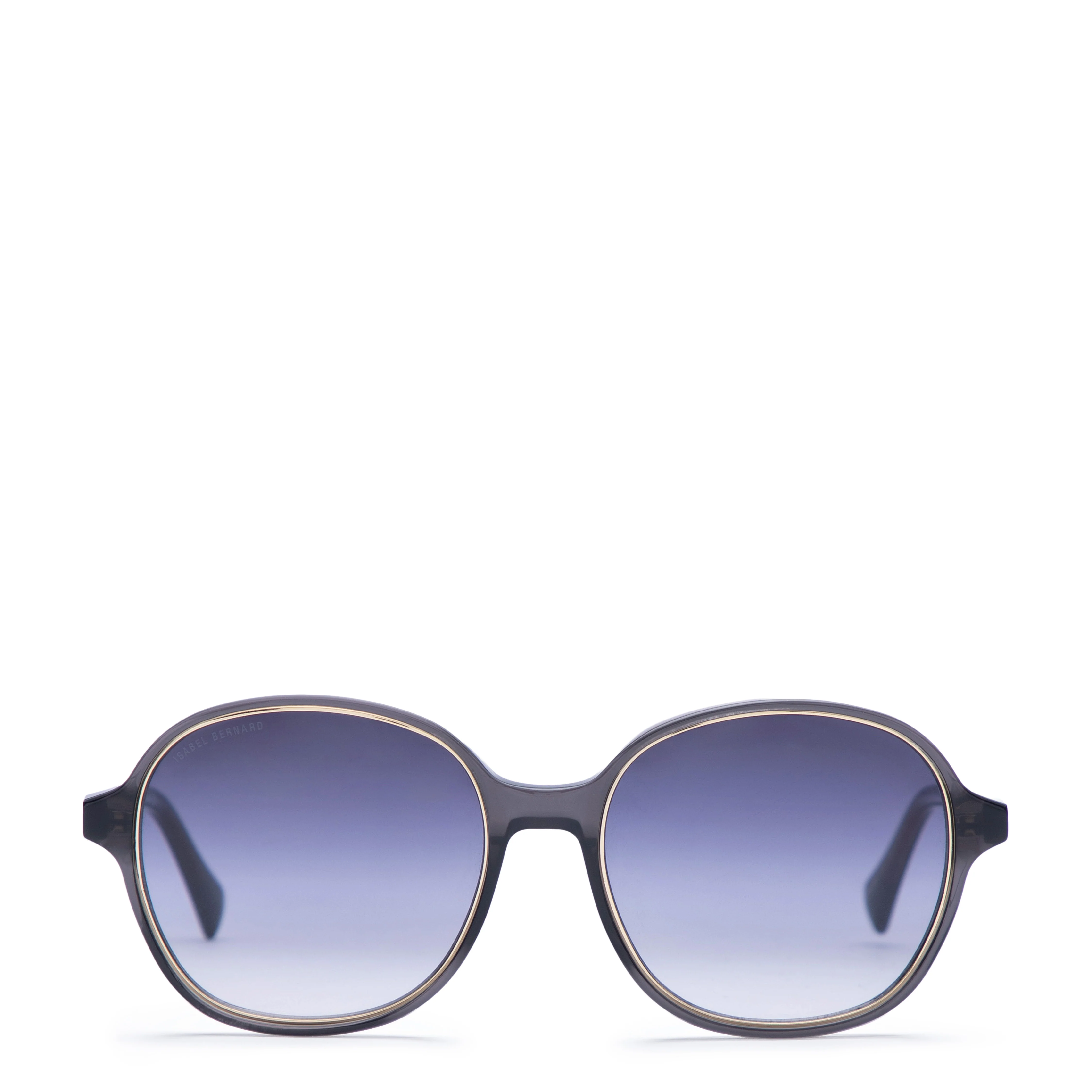 La Villette Eva transparent grey oval sunglasses with blue lenses - Image 4