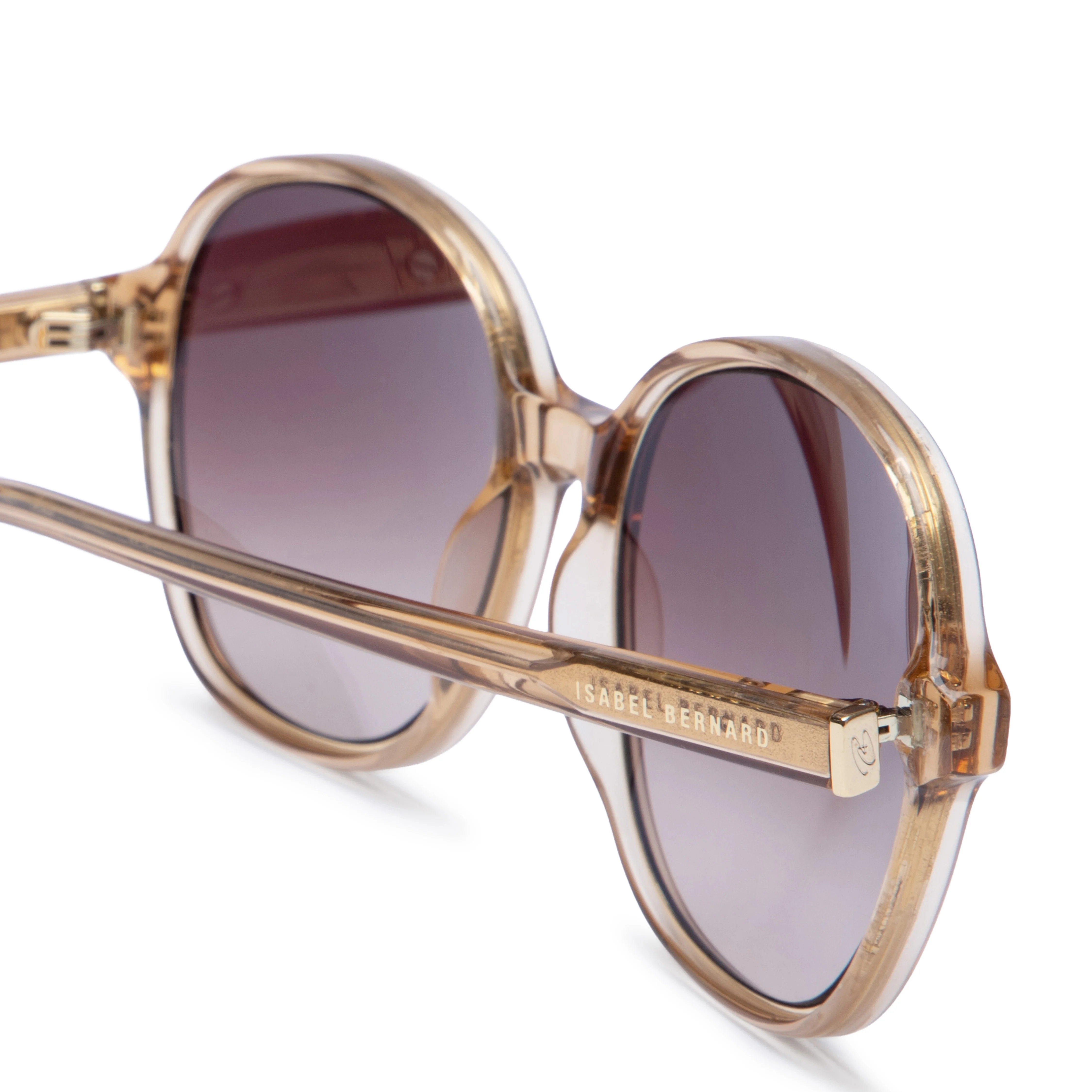 La Villette Eva transparent oval sunglasses with brown lenses - Image 7